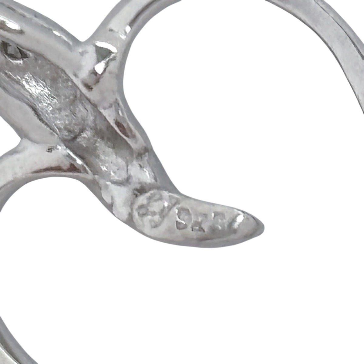 Vintage Sterling Silver 925 Metal Stud Accent Heart Pendant