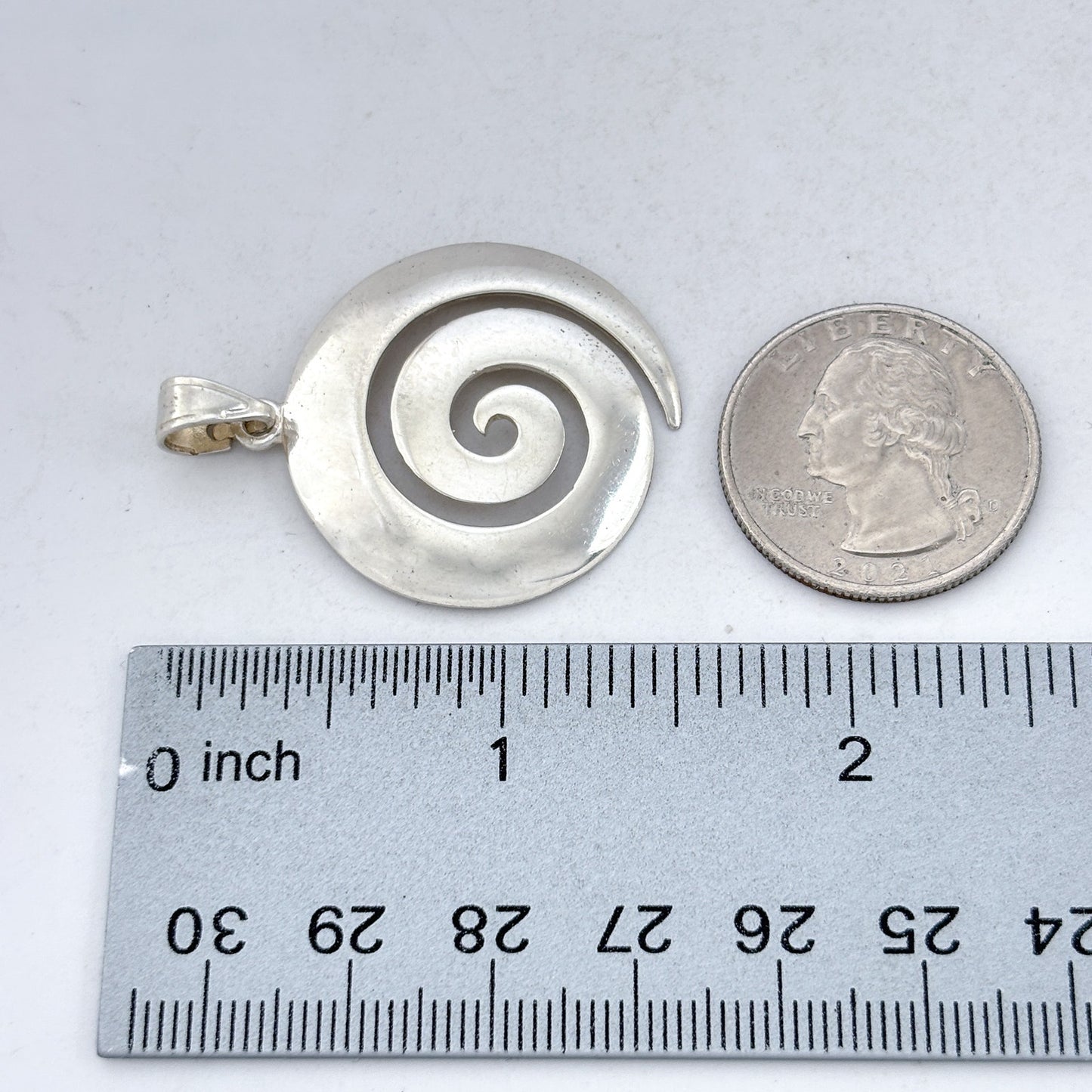 Vintage Sterling Silver 925 Spiral Pendant