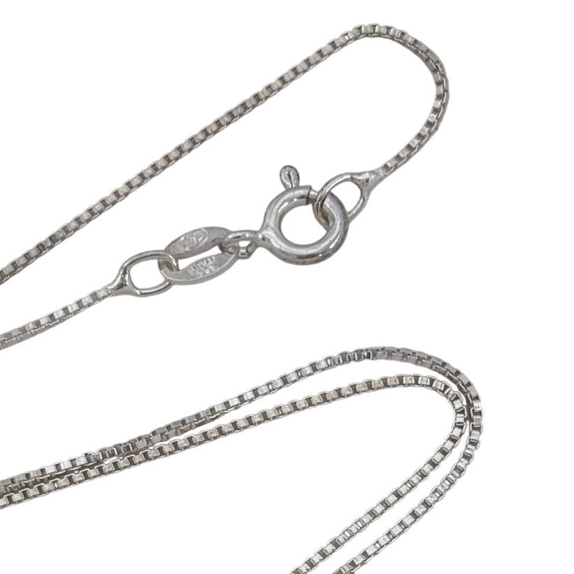 Vintage Italy Sterling Silver 925 Box Link Chain Necklace 16"
