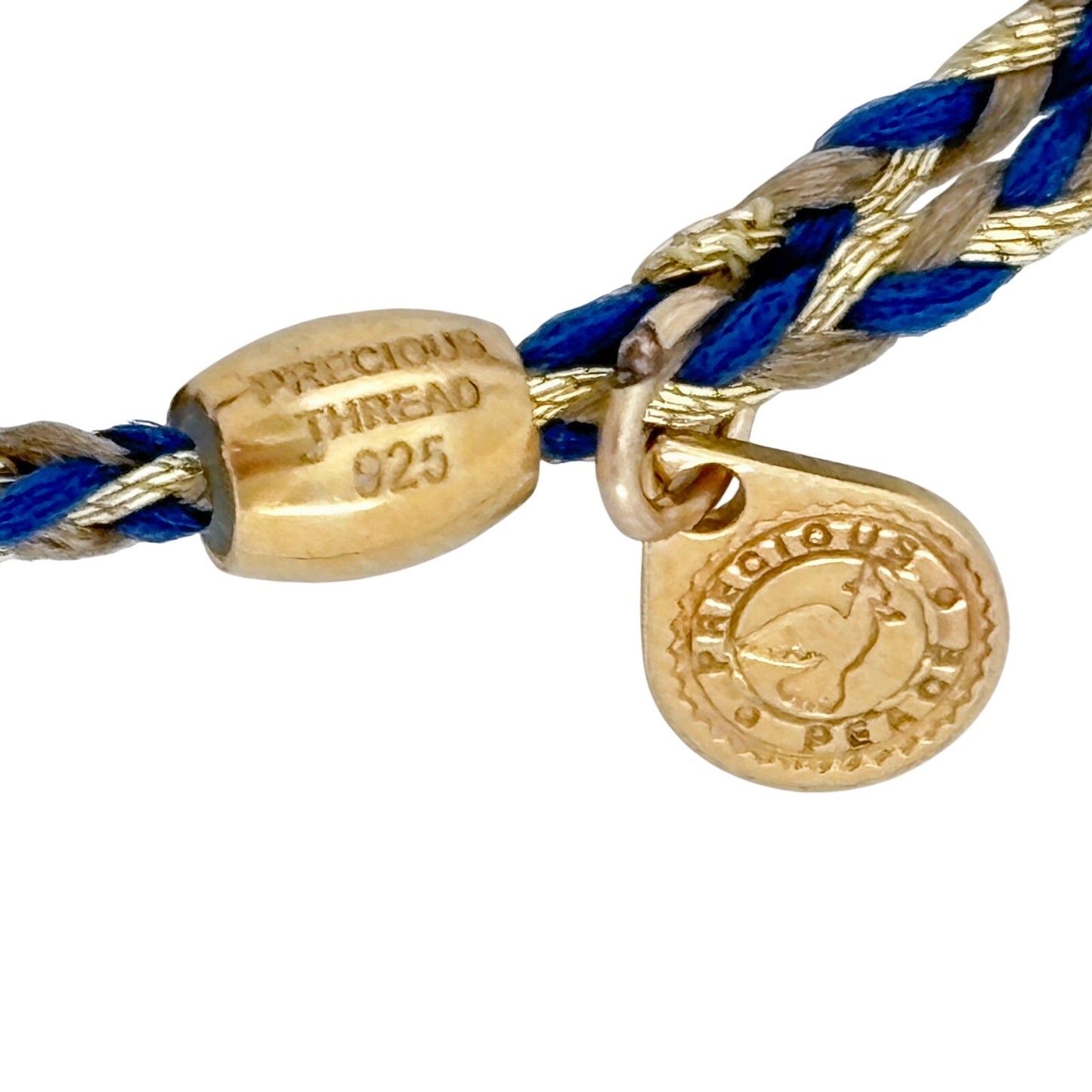 Adjustable 14kt Gold Alex and Ani Precious Threads Sodalite Bracelet