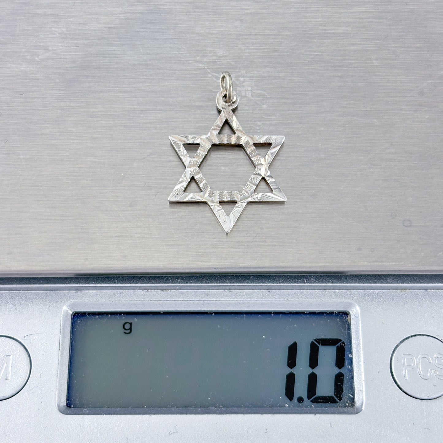 Vintage Sterling Silver 925 Star of David Charm