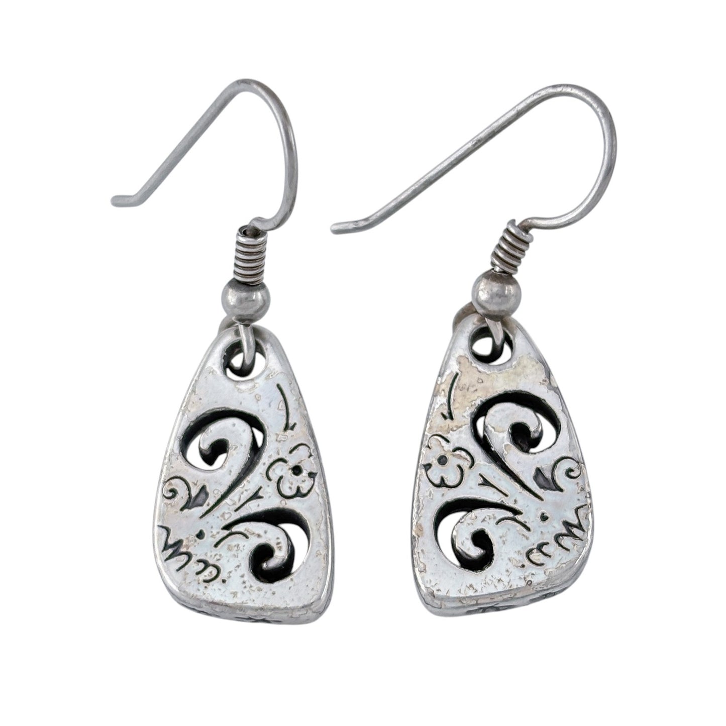 Vintage Silver-Plated Brighton Dangle Earrings