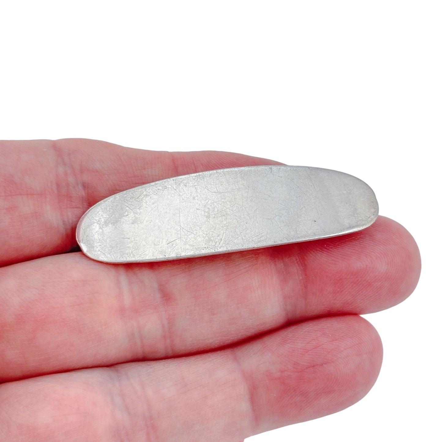 Vintage Sterling Silver 925 Oval Barrette