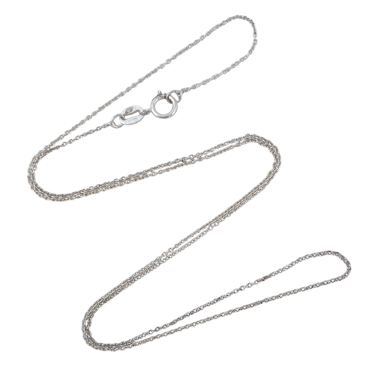 Vintage Italian Sterling Silver 925 Cable Link Chain Necklace 18"