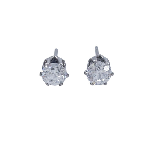 Vintage Sterling Silver 925 Cubic Zirconia Stud Earrings