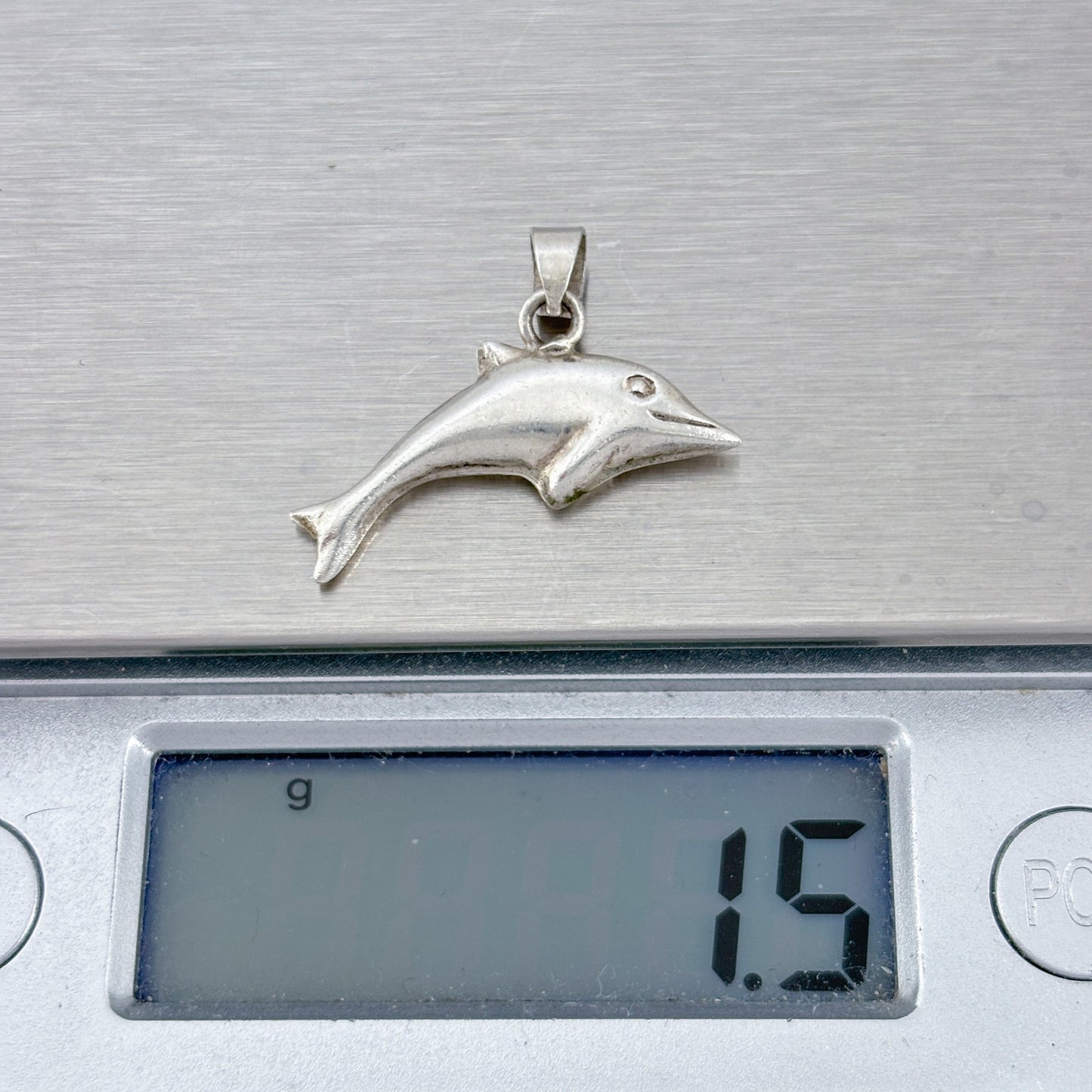 Vintage Sterling Silver 925 Dolphin Pendant