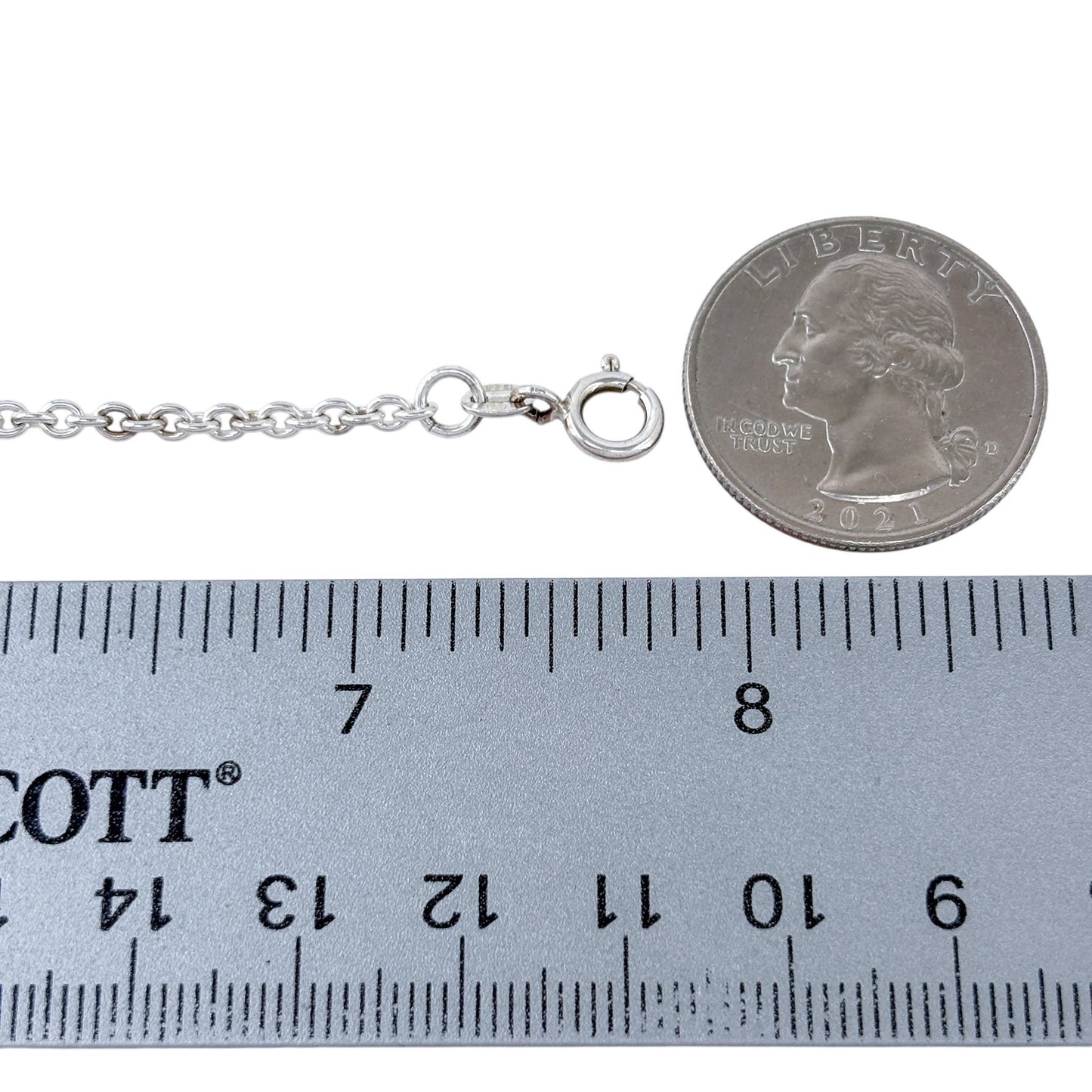 Vintage Sterling Silver 925 Heart Charm Bracelet 7.25"-7.75"
