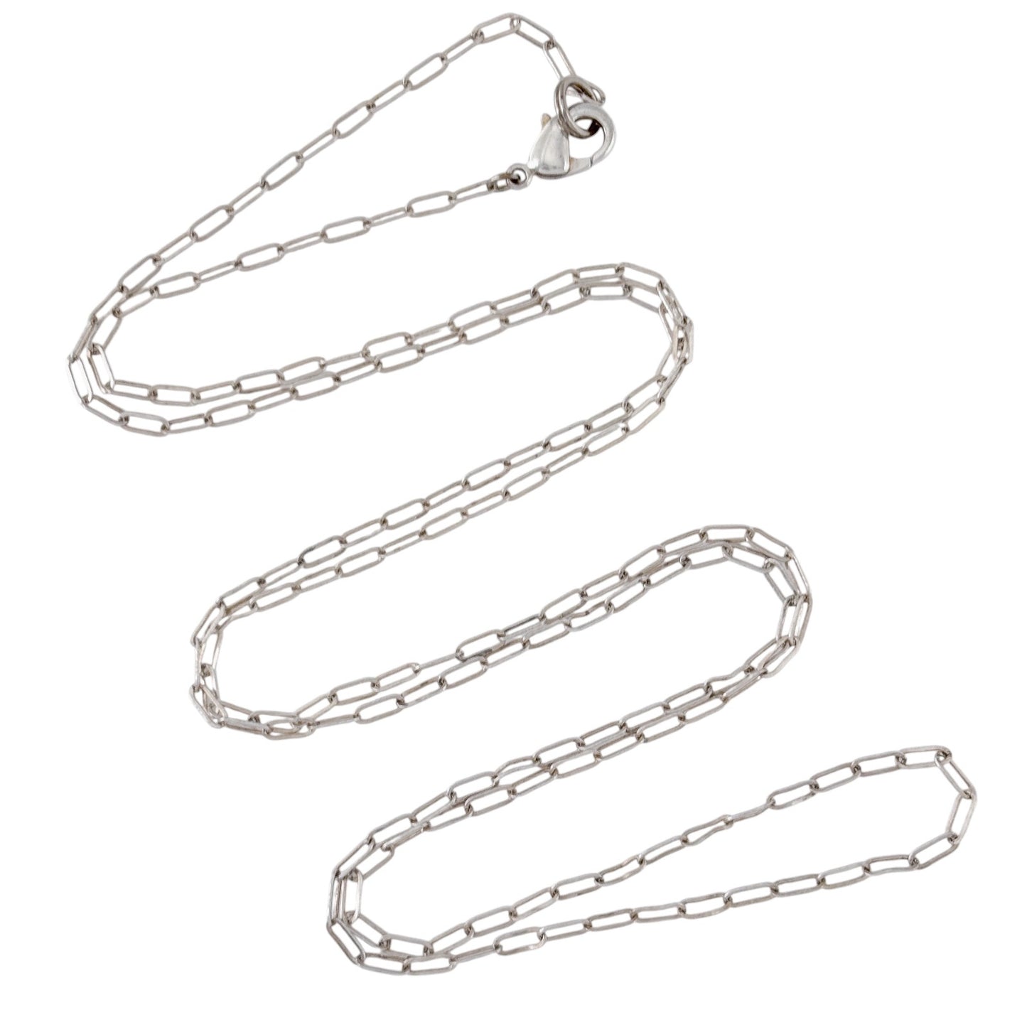 Vintage Sterling Silver 925 Paperclip Chain Necklace 29.5"