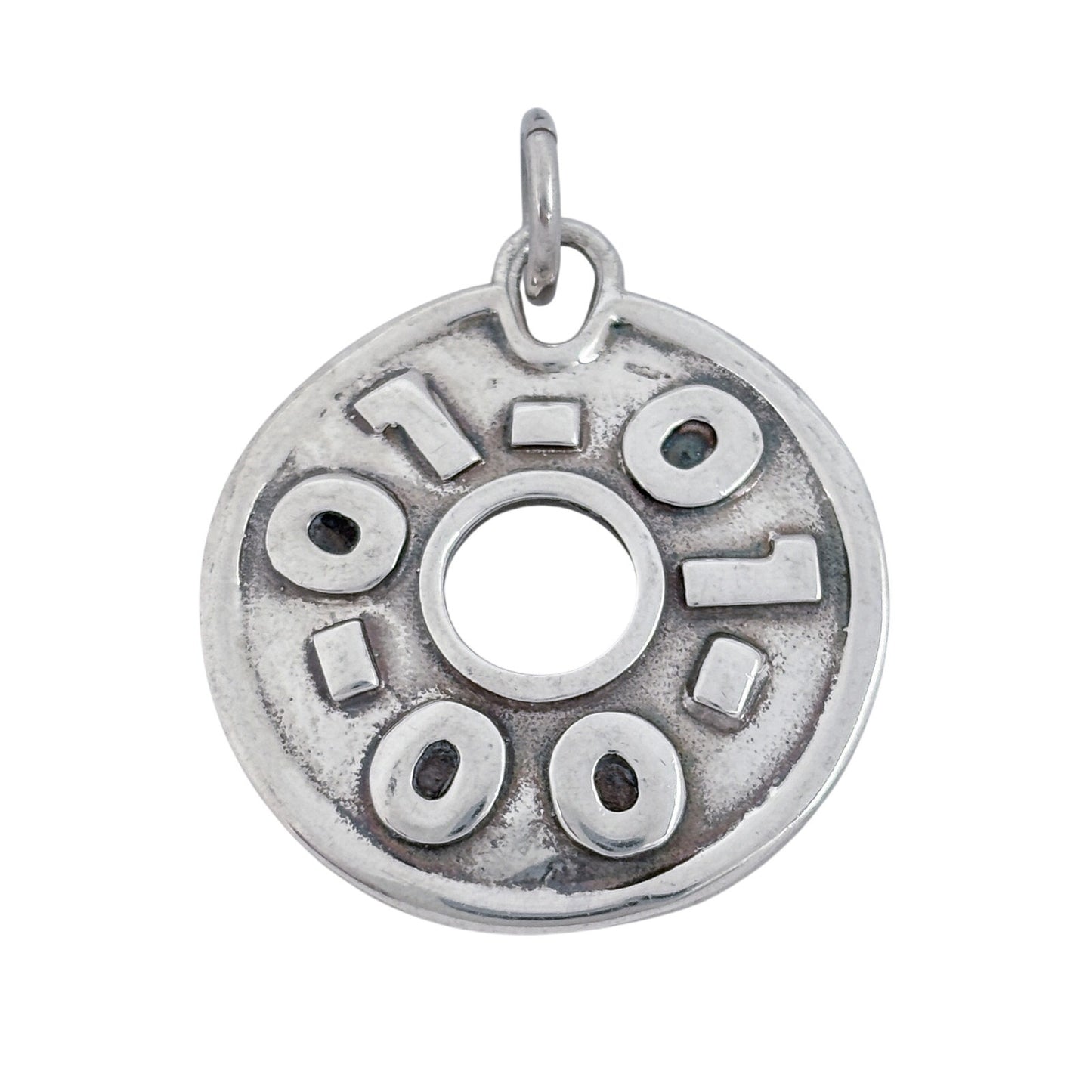 Vintage Sterling Silver 925 New Millennium Date Disk Pendant