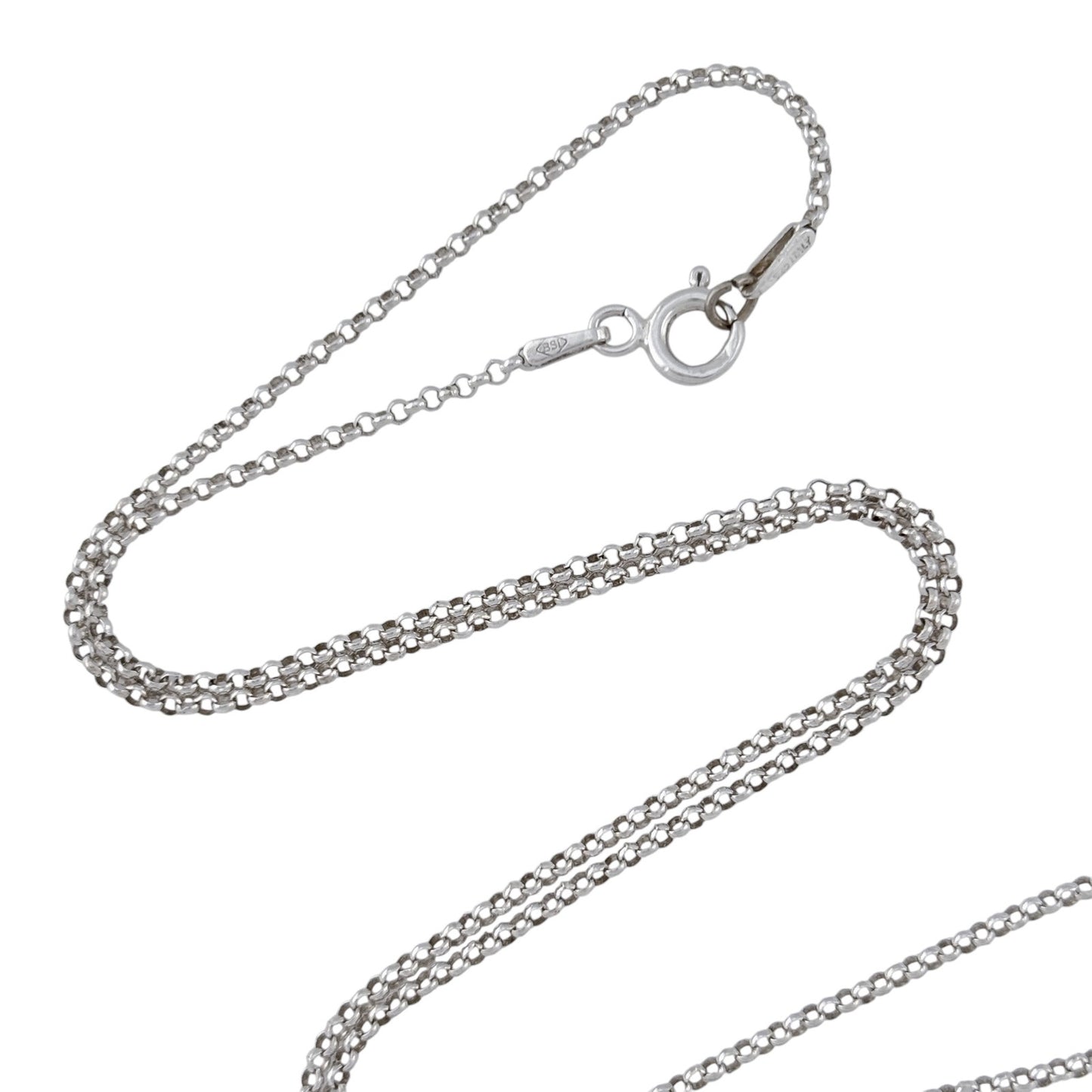 Vintage Sterling Silver 925 Italy Box Link Chain Necklace 18"