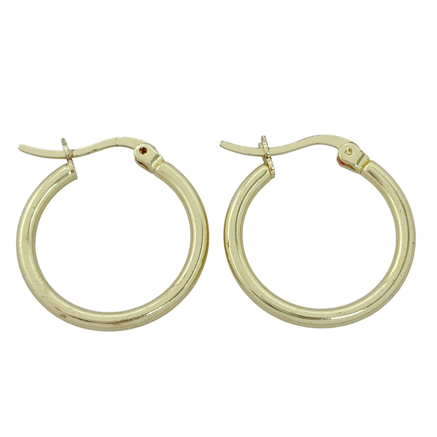 Vintage Gold-Tone Sterling Silver 925 Hoop Earrings
