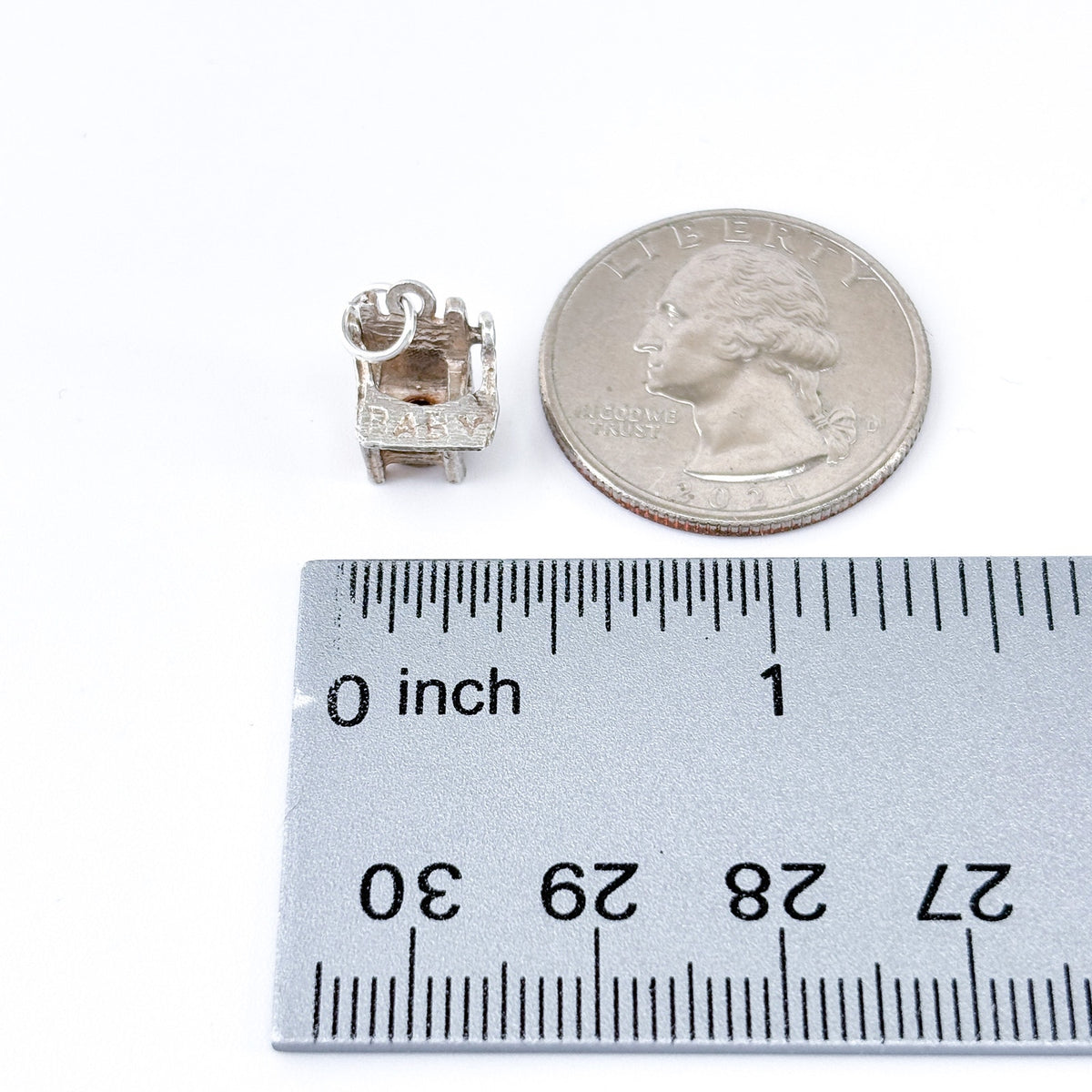 Vintage Sterling Silver 925 Baby High Chair Charm