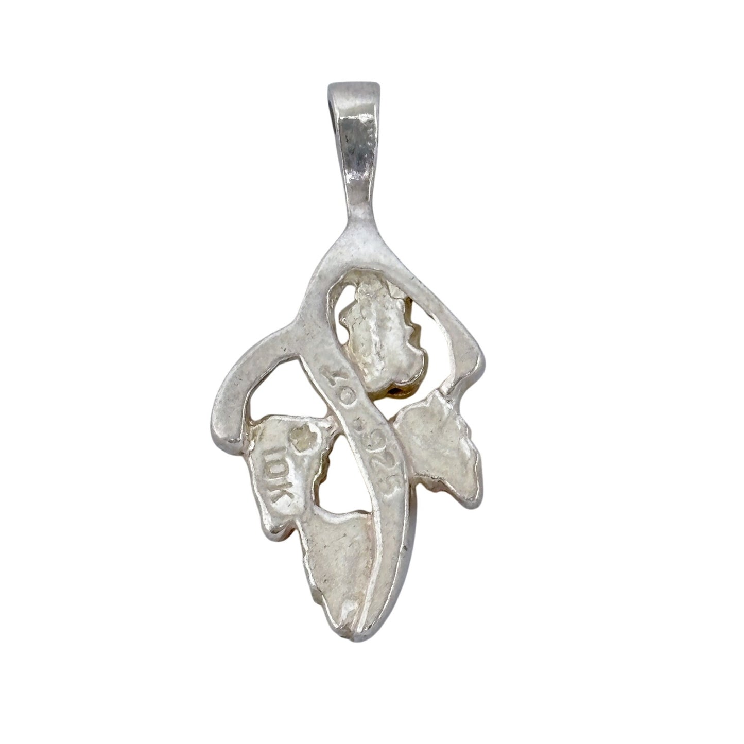 Vintage Sterling Silver 925 10K Black Hills Gold Pendant