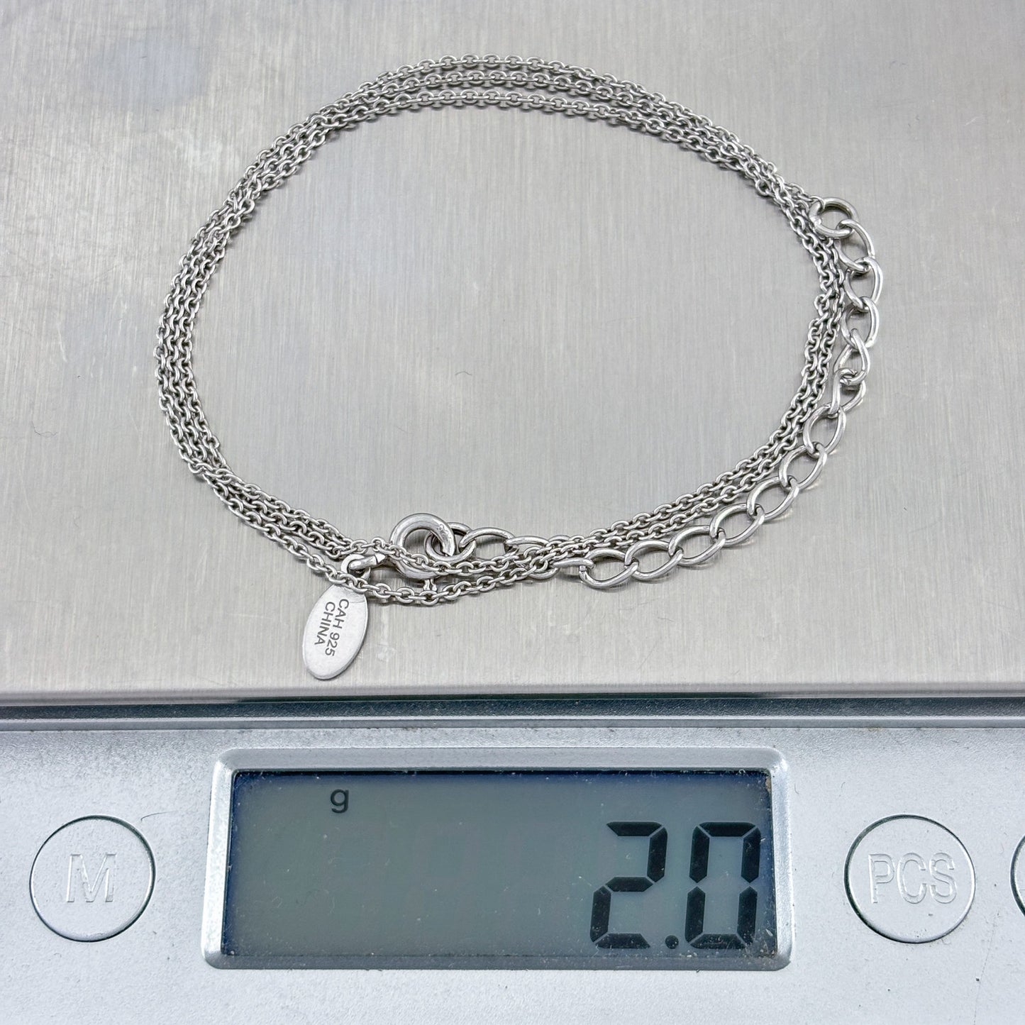Vintage Italian Sterling Silver 925 Cable Link Chain Necklace 18.5"