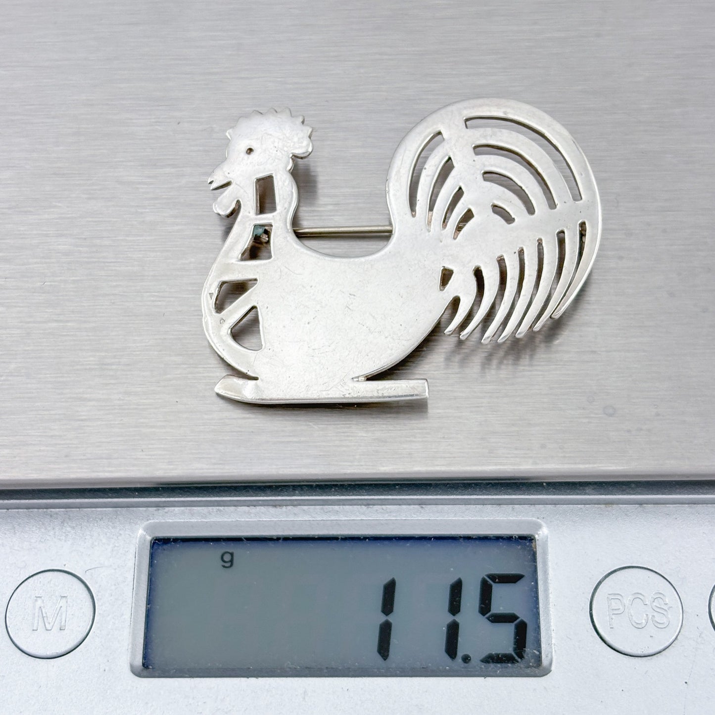 Vintage AARFAC Sterling Silver 925 Rooster Brooch