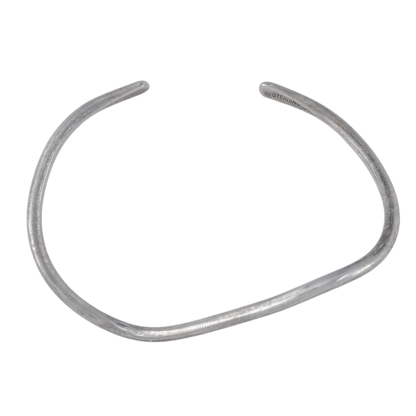 Vintage Sterling Silver 925 Wavy Cuff Bracelet 6"