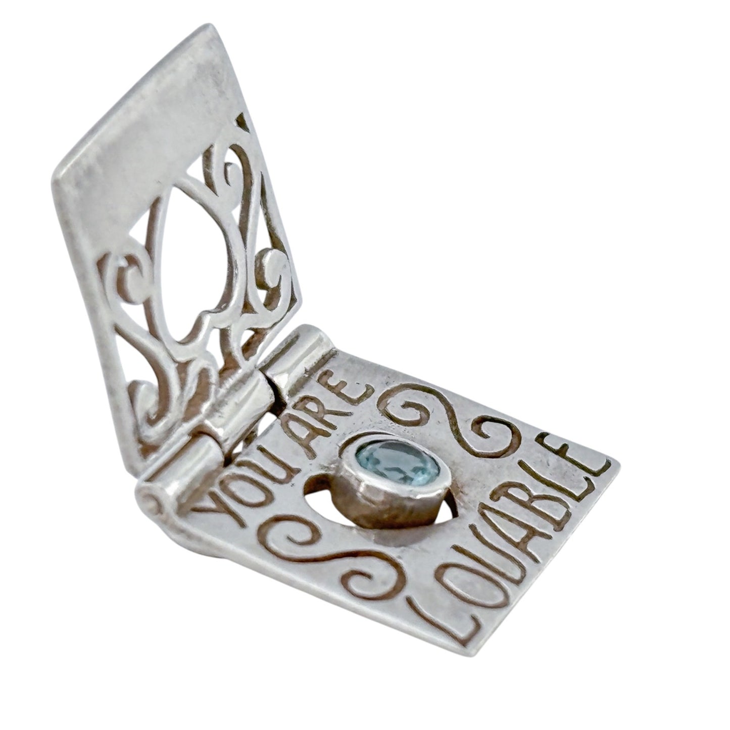 Vintage Sterling Silver 925 March “You Are Lovable” Charm
