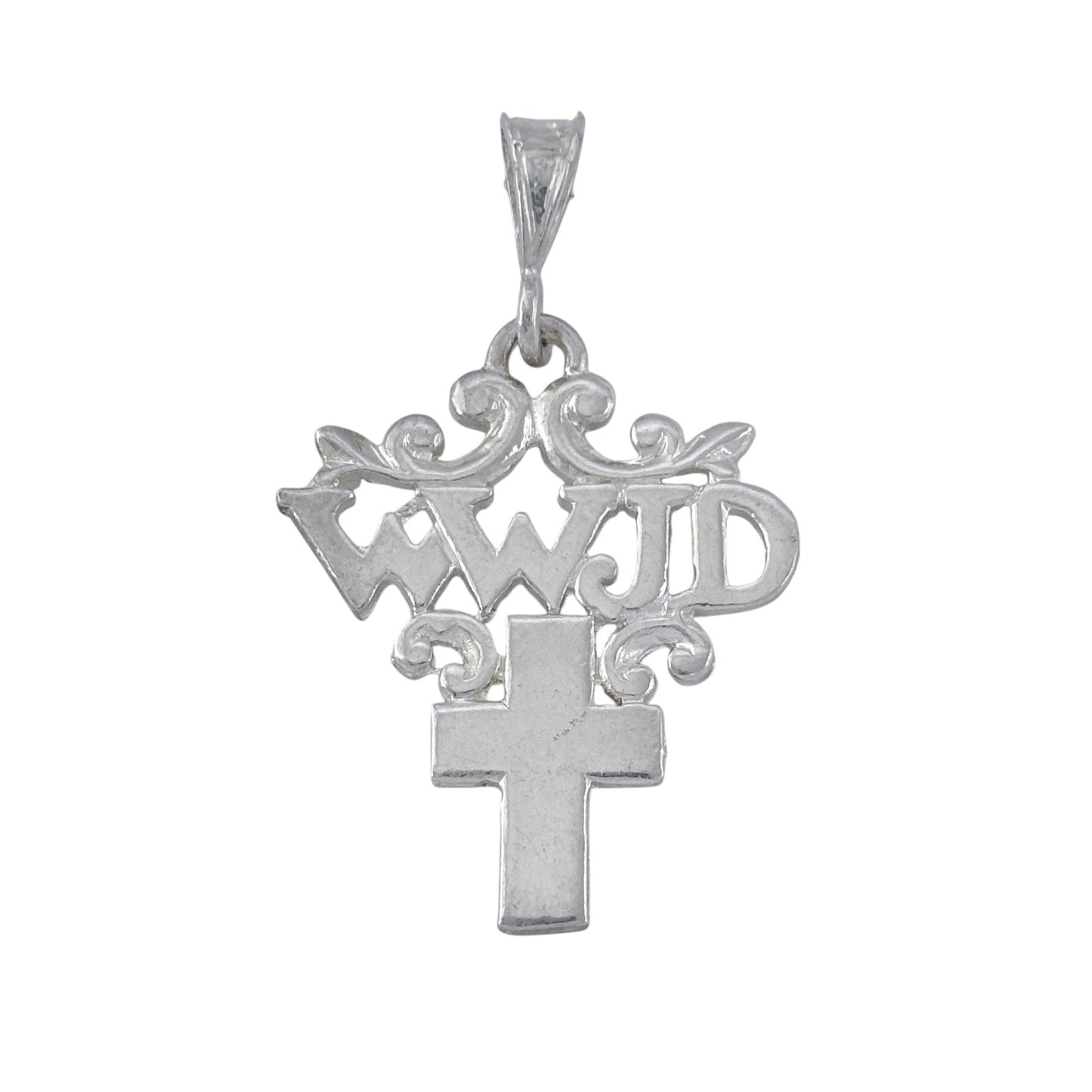 Vintage Sterling Silver 925 WWJD Cross Pendant