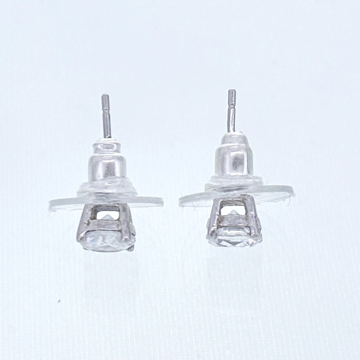 Vintage Sterling Silver 925 Cubic Zirconia Stud Earrings