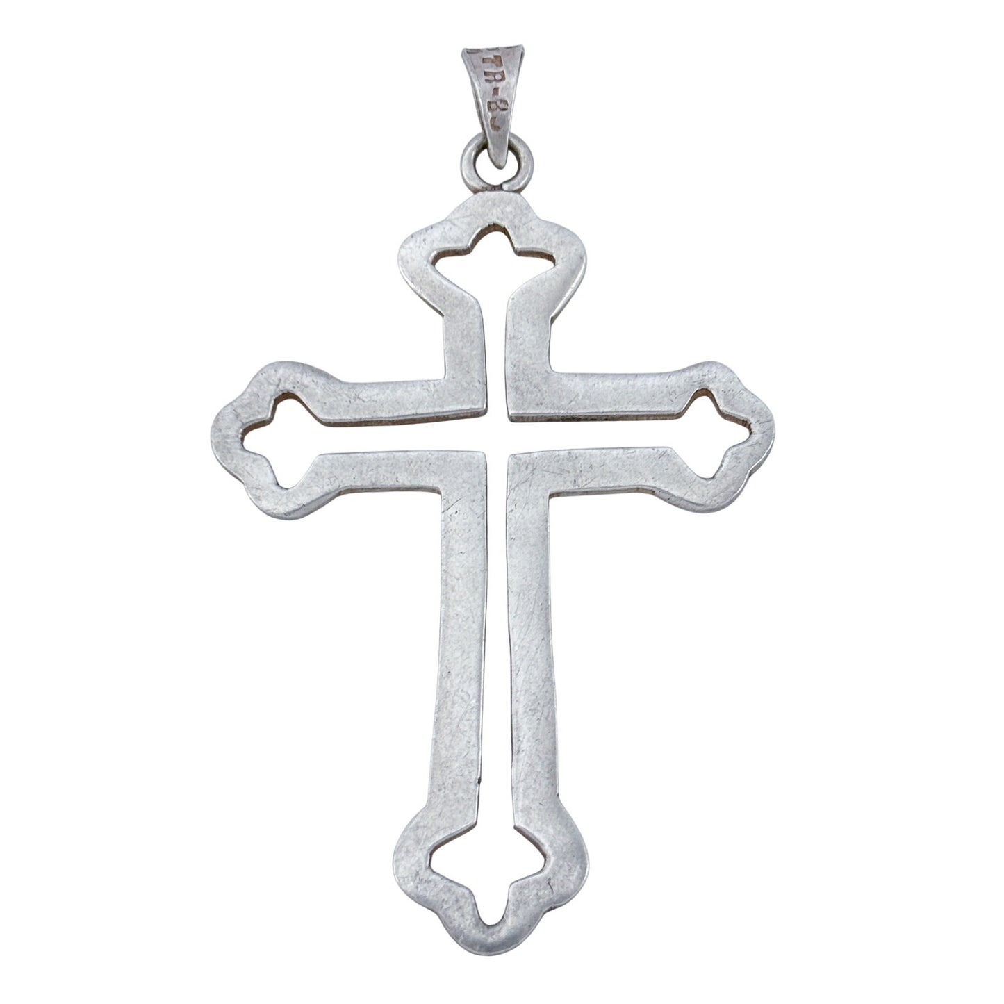 Vintage Sterling Silver 925 Openwork Cross Pendant