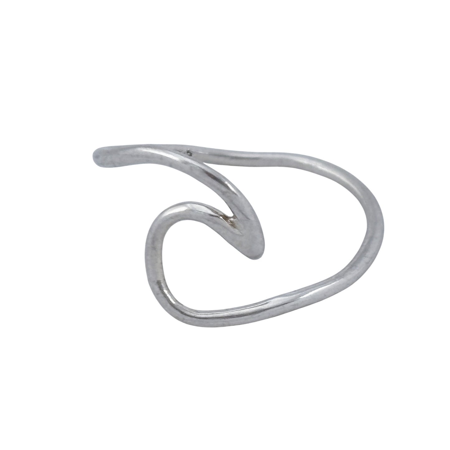 Vintage Sterling Silver 925 Wave Swirl Ring Size 7