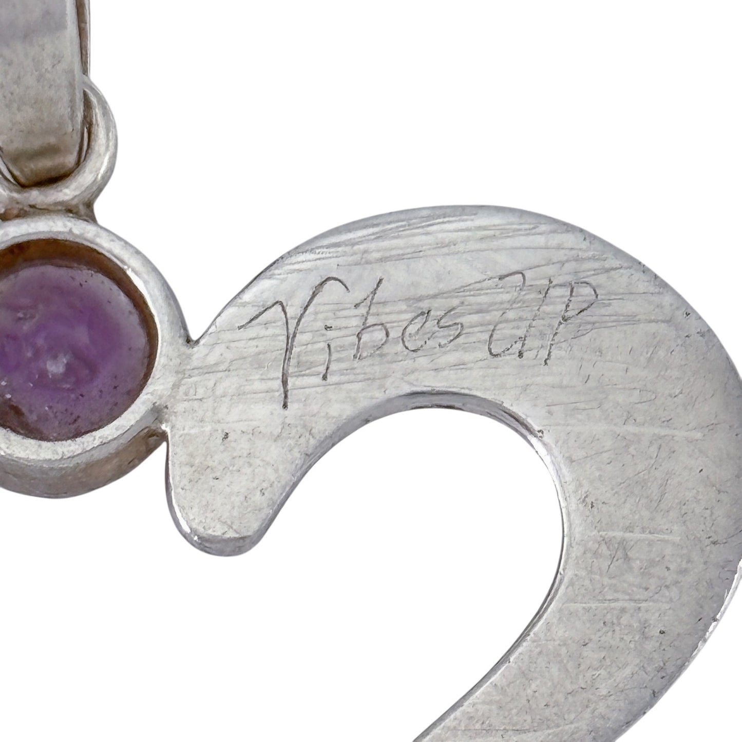 Vintage Sterling Silver 925 Multi Gem Heart Pendant