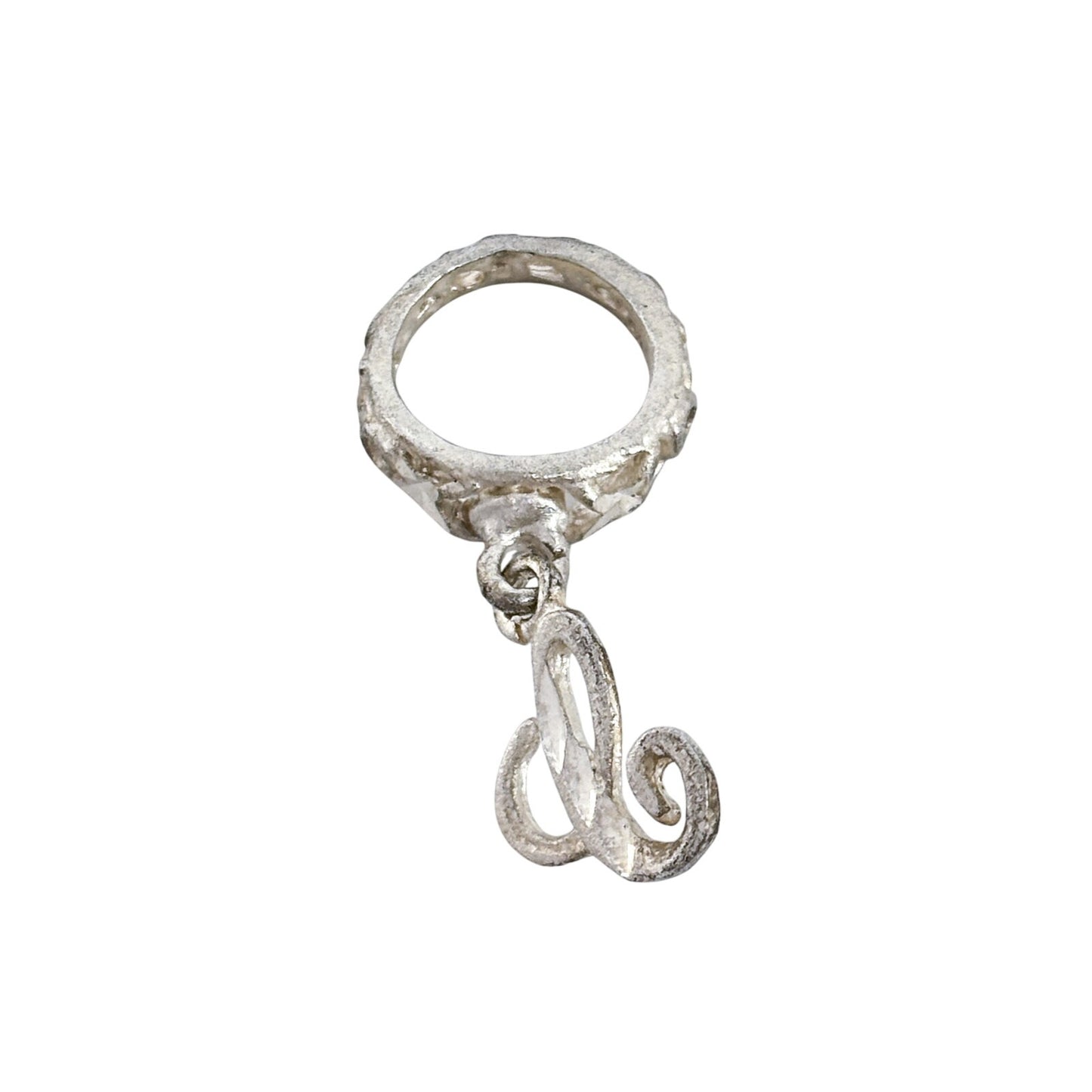 Vintage Sterling Silver 925 Alphabet Letter L Dangle Charm