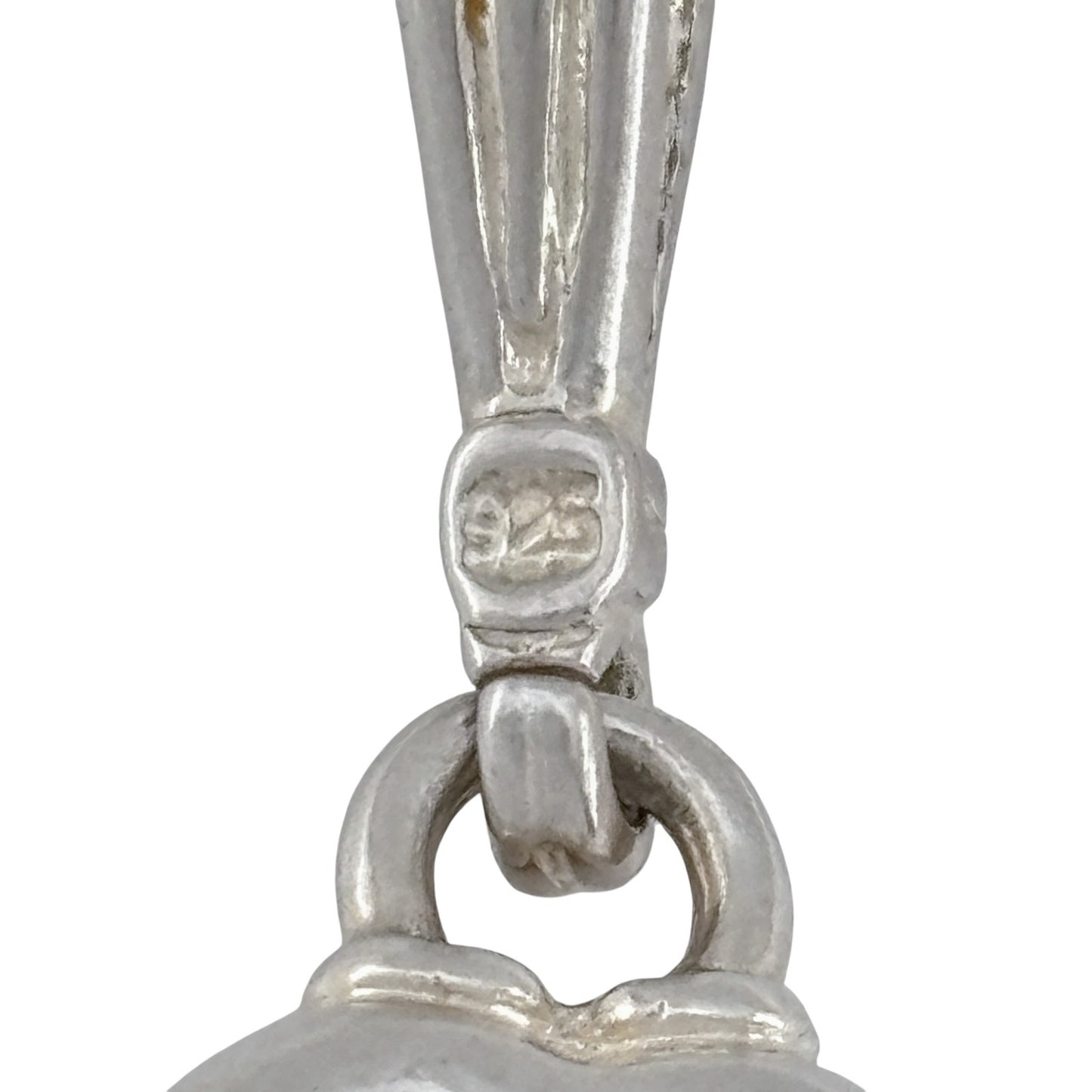 Vintage Sterling Silver 925 Amber Heart Pendant