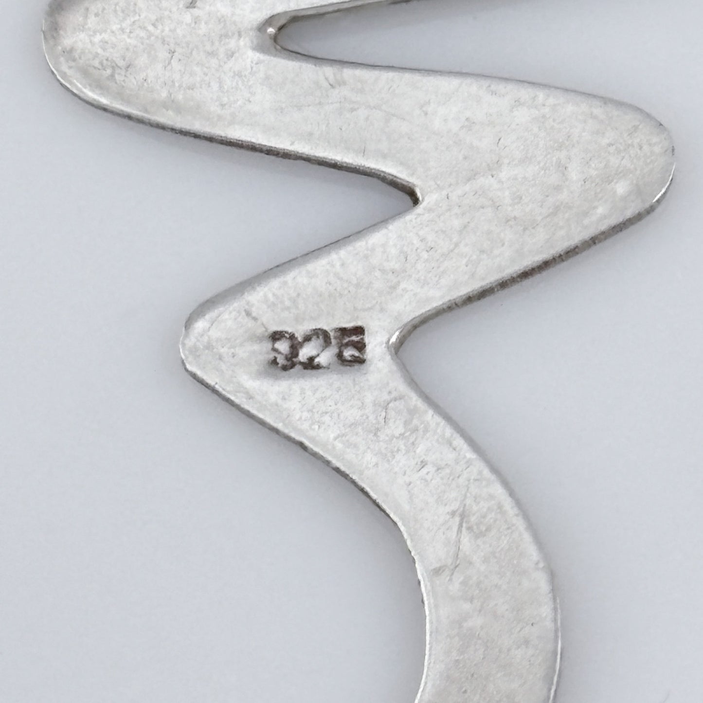 Vintage Sterling Silver 925 Zigzag Brooch