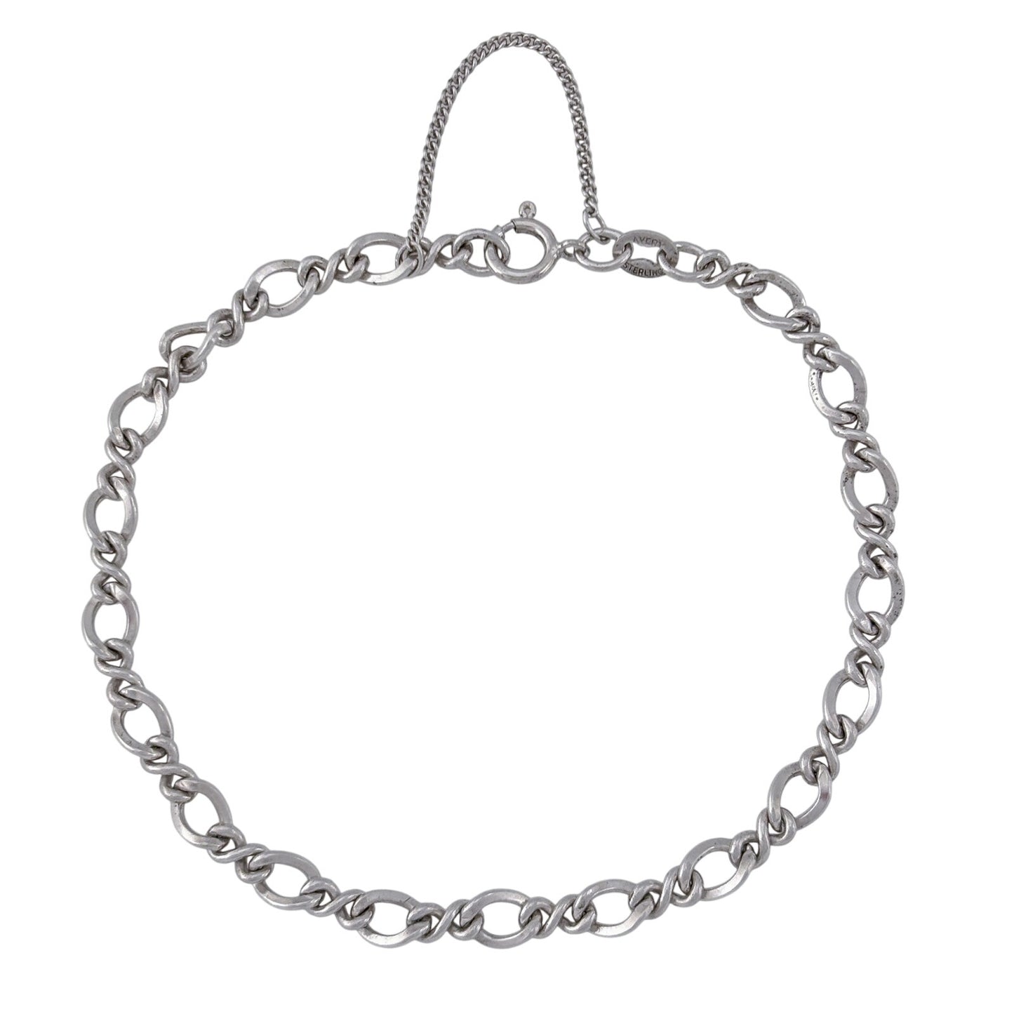 Vintage Avery Sterling Silver 925 Chain Bracelet 7"