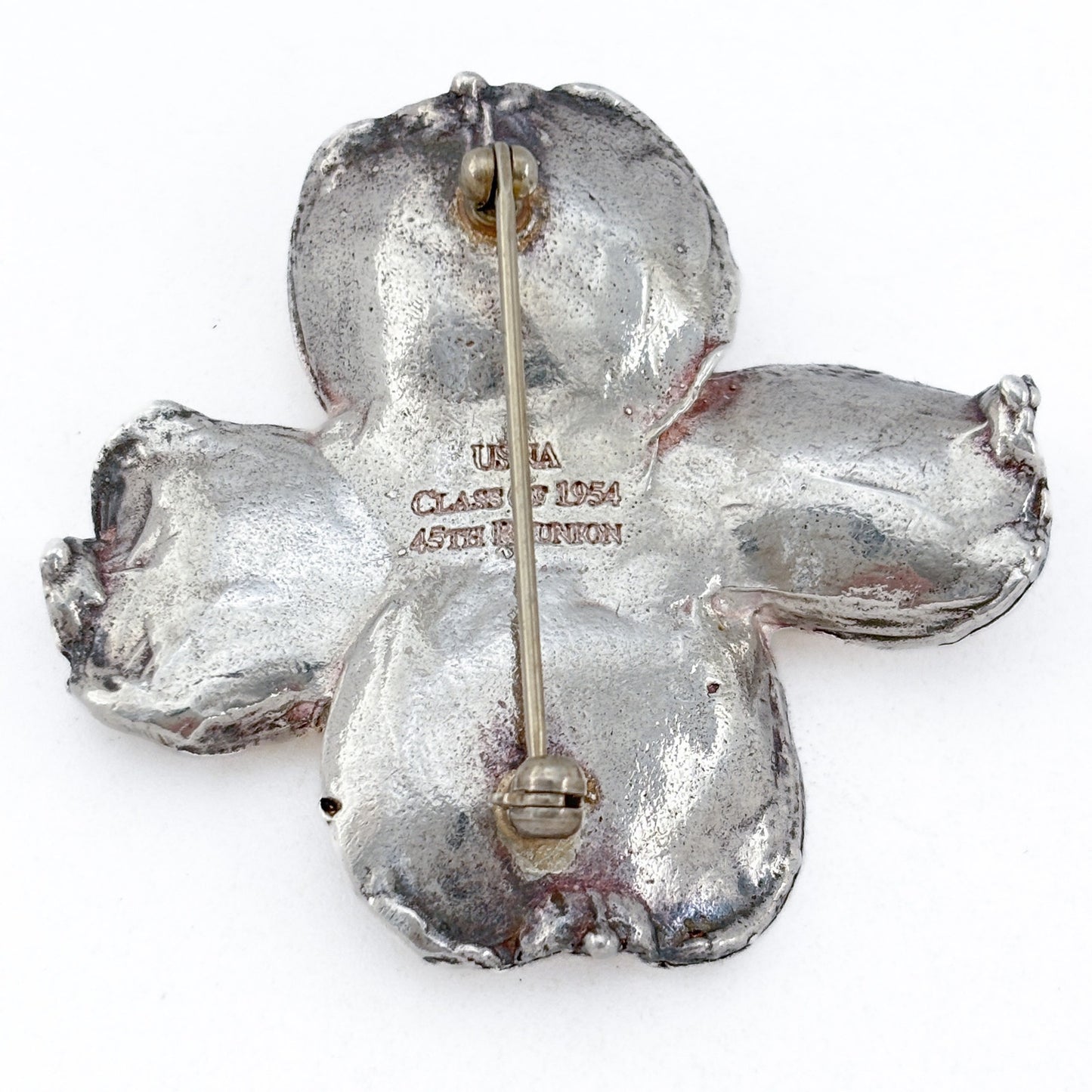 Vintage Sterling Silver 925 USNA Naval Academy Reunion Dogwood Flower Brooch