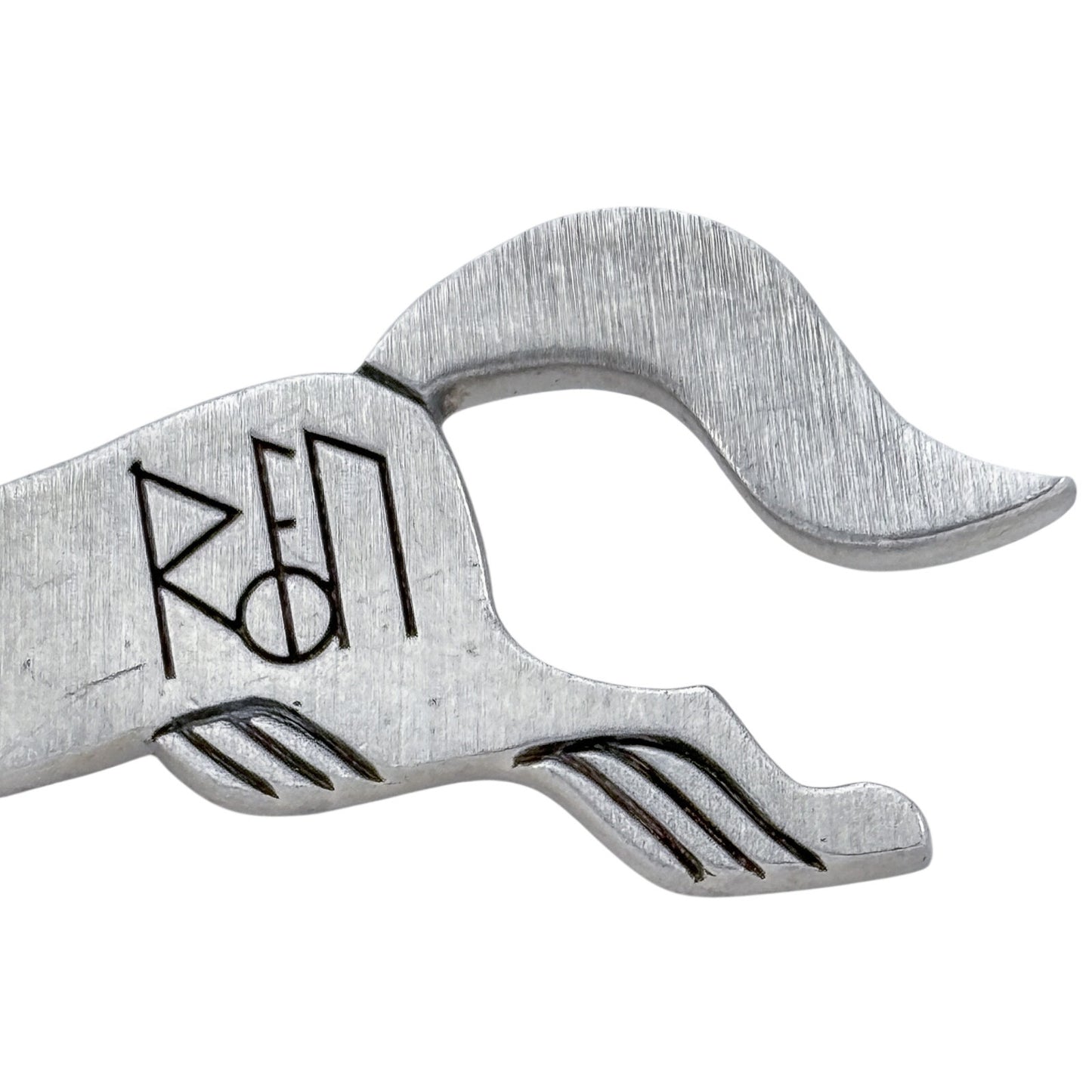 Vintage Sterling Silver 925 Celtic Horse Rune Pendant