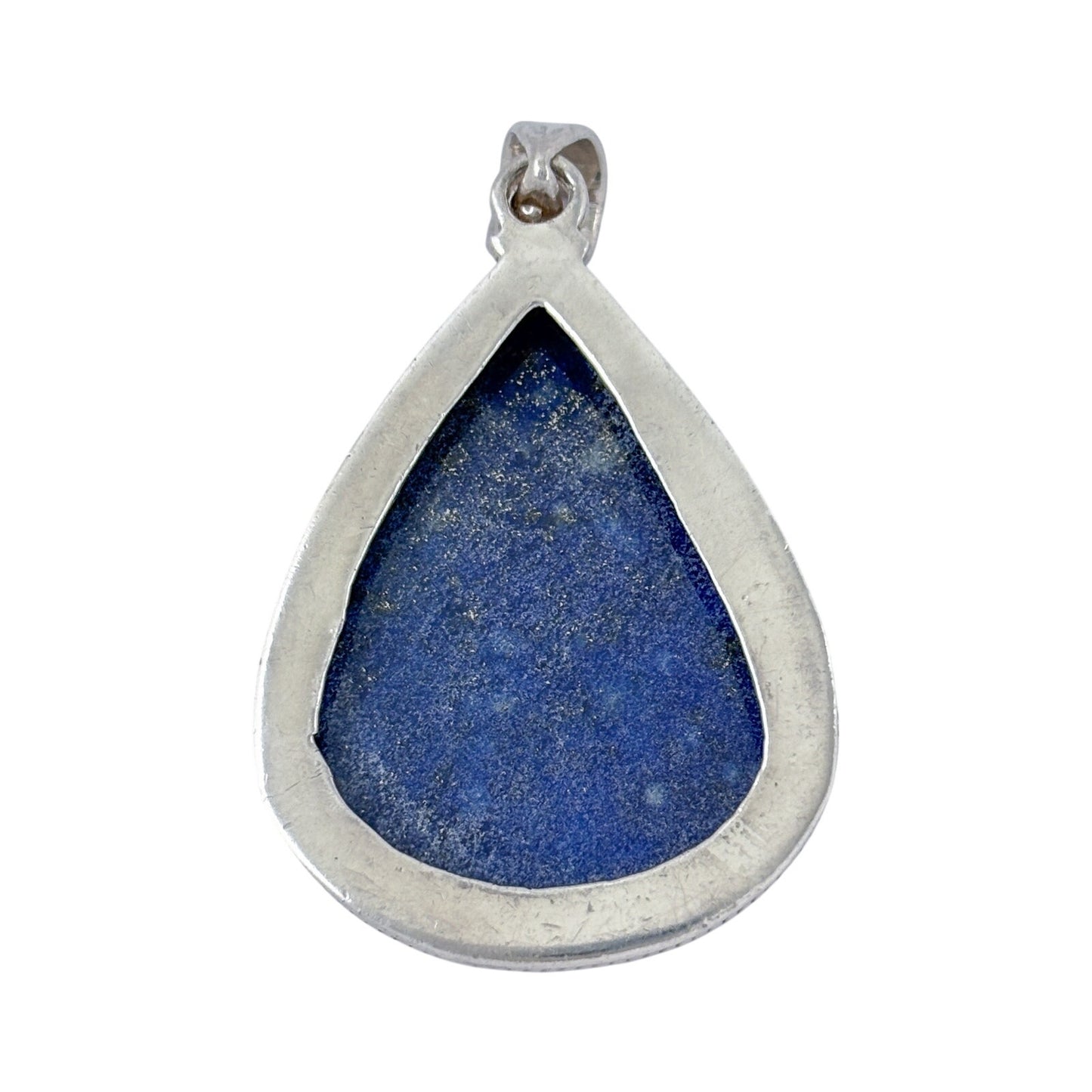 Vintage Sterling Silver 925 Denim Lapis Lazuli Pendant