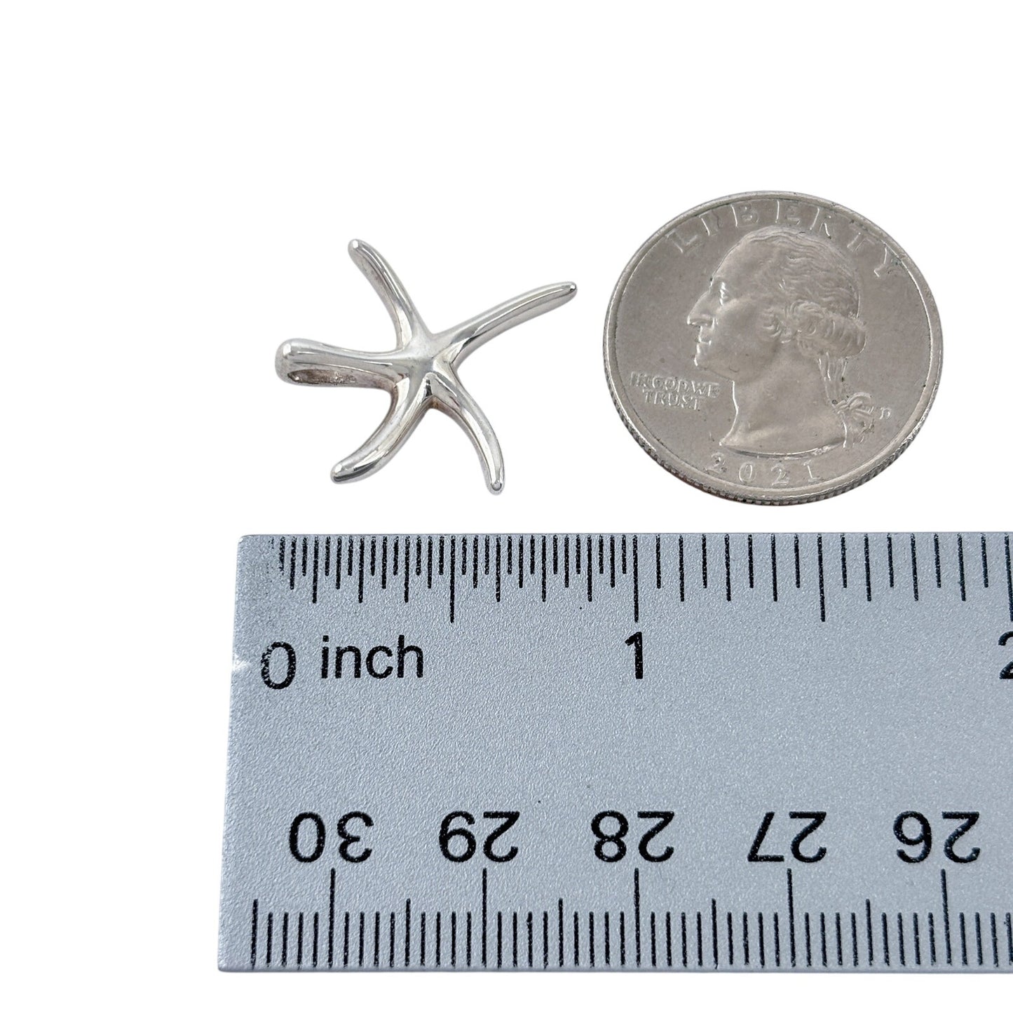 Vintage Sterling Silver 925 Sea Starfish Pendant