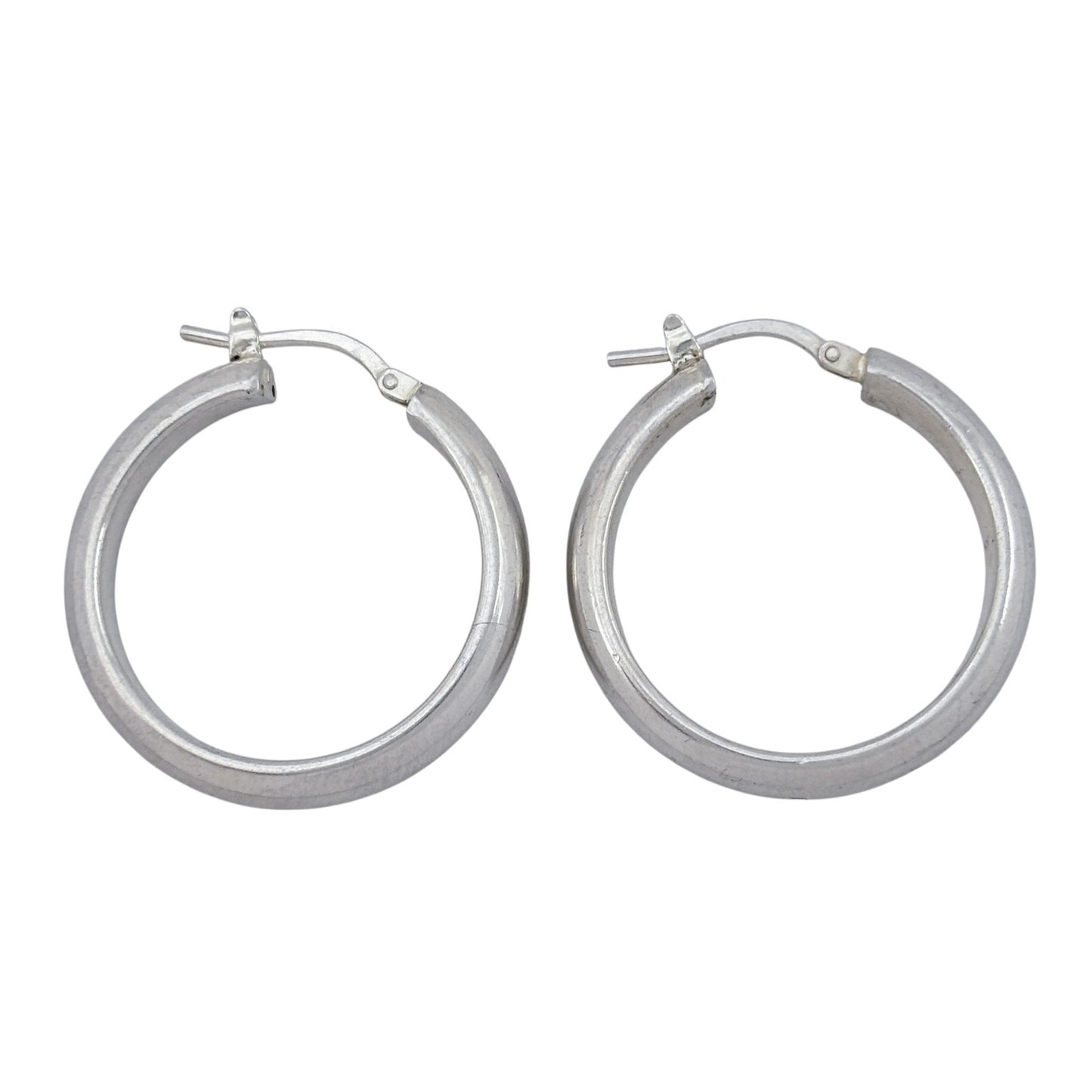 Vintage Milor Sterling Silver 950 Classic Hoop Earrings