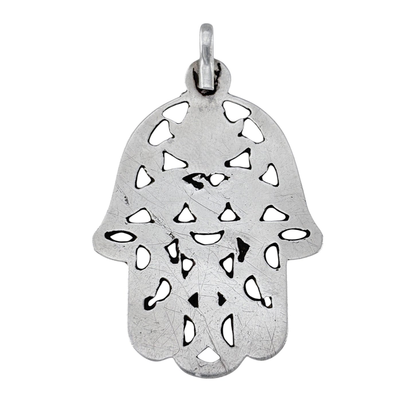 Vintage Sterling Silver 925 Hamsa Hand Pendant