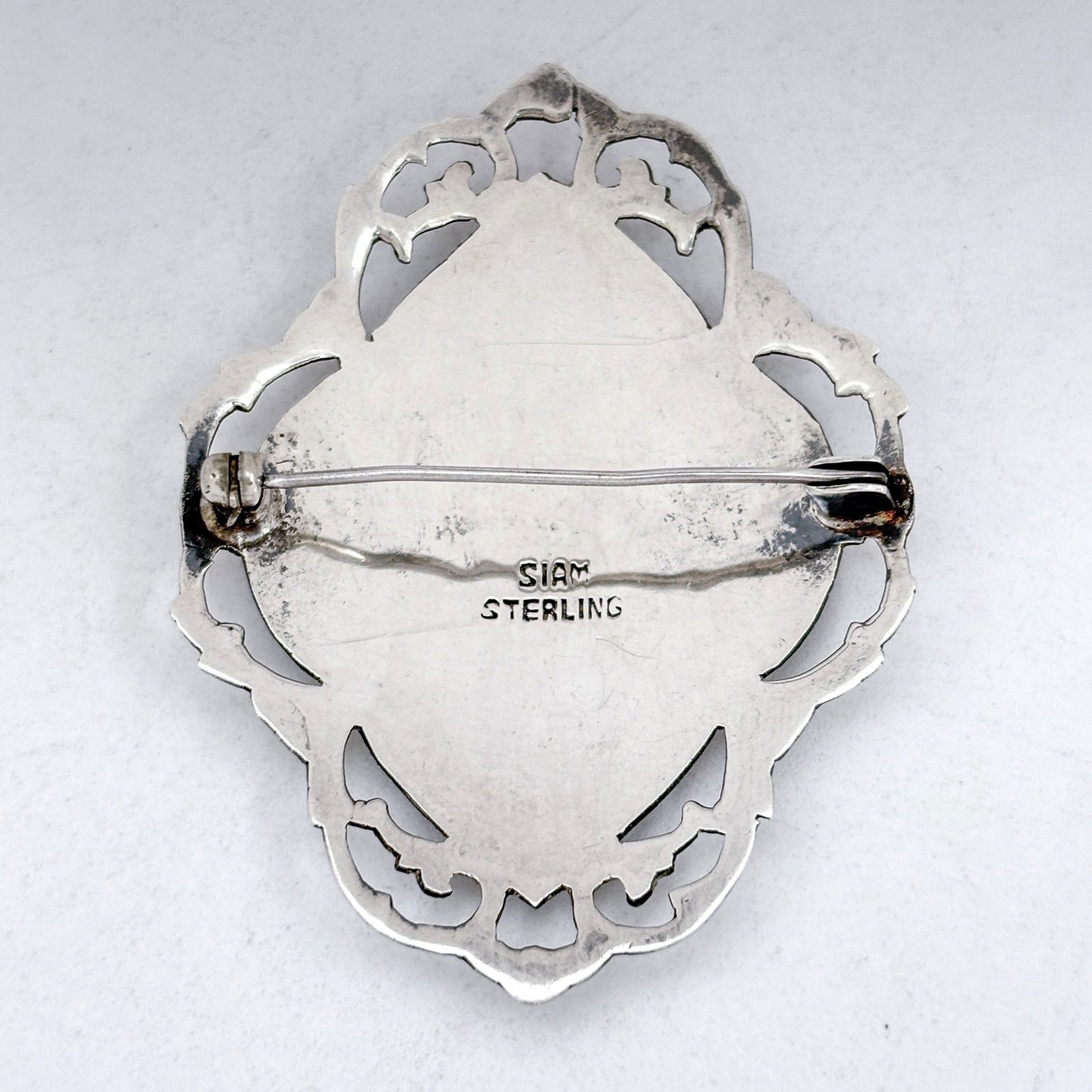 Vintage Sterling Silver 925 Thai Dancer Brooch