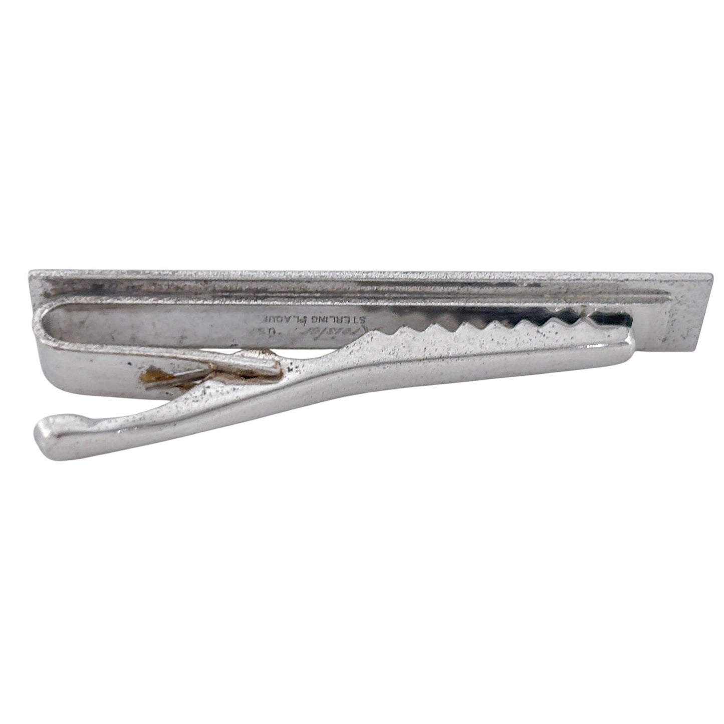 Vintage Silver-Plated Kreisher Tie Clip