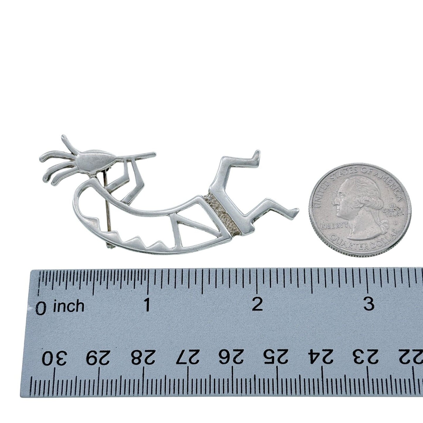 Vintage Southwestern Sterling Silver 925 Kokopelli Cut Out Pin Brooch