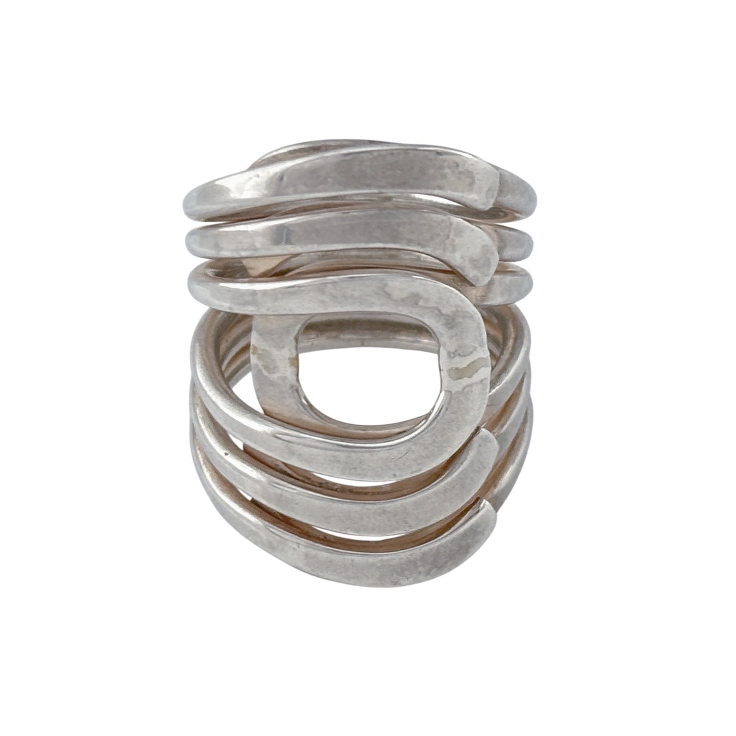 Vintage Sterling Silver 925 Multi Band Ring Size 6