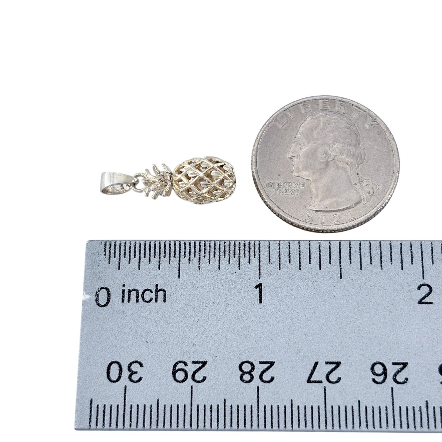 Vintage Sterling Silver 925 Pineapple Charm Pendant