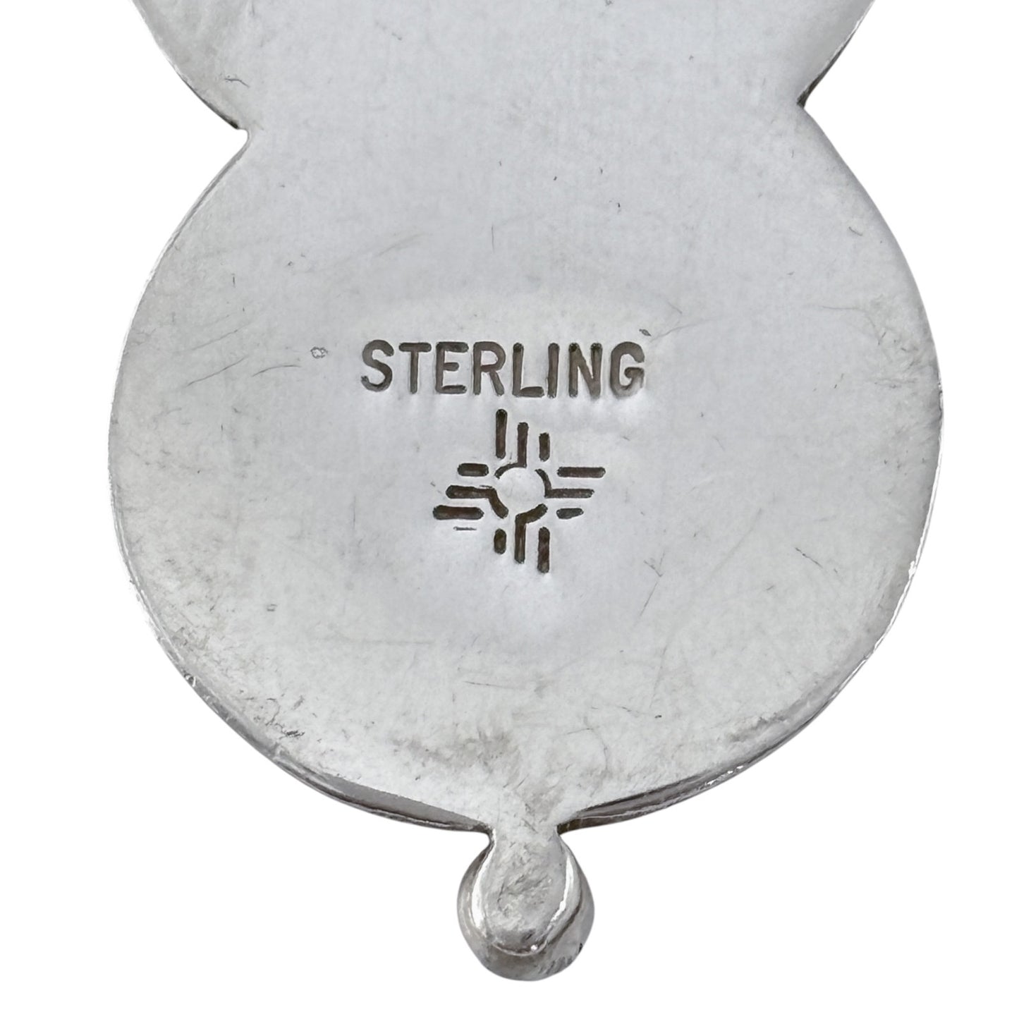 Vintage Sterling Silver 925 Double Amber Pendant