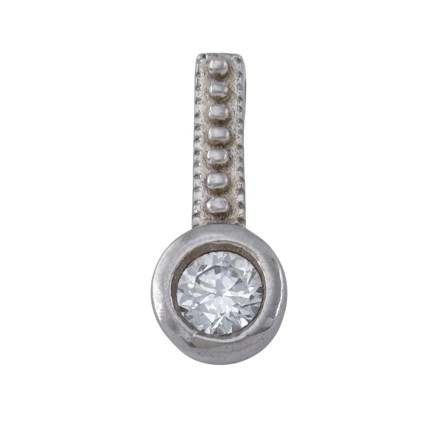Vintage Sterling Silver 925 Cubic Zirconia Pendant