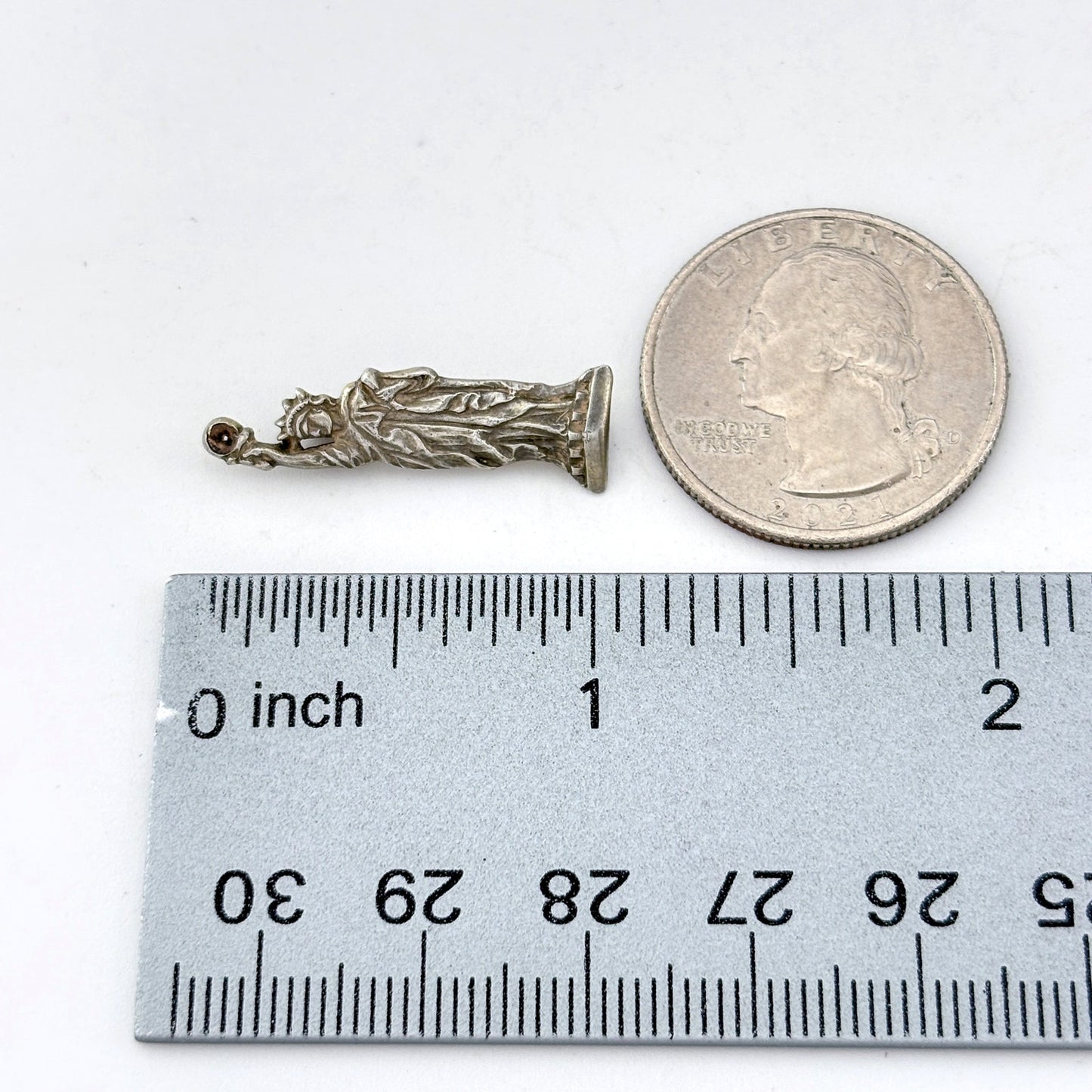 Vintage Sterling Silver 925 Statue of Liberty Brooch