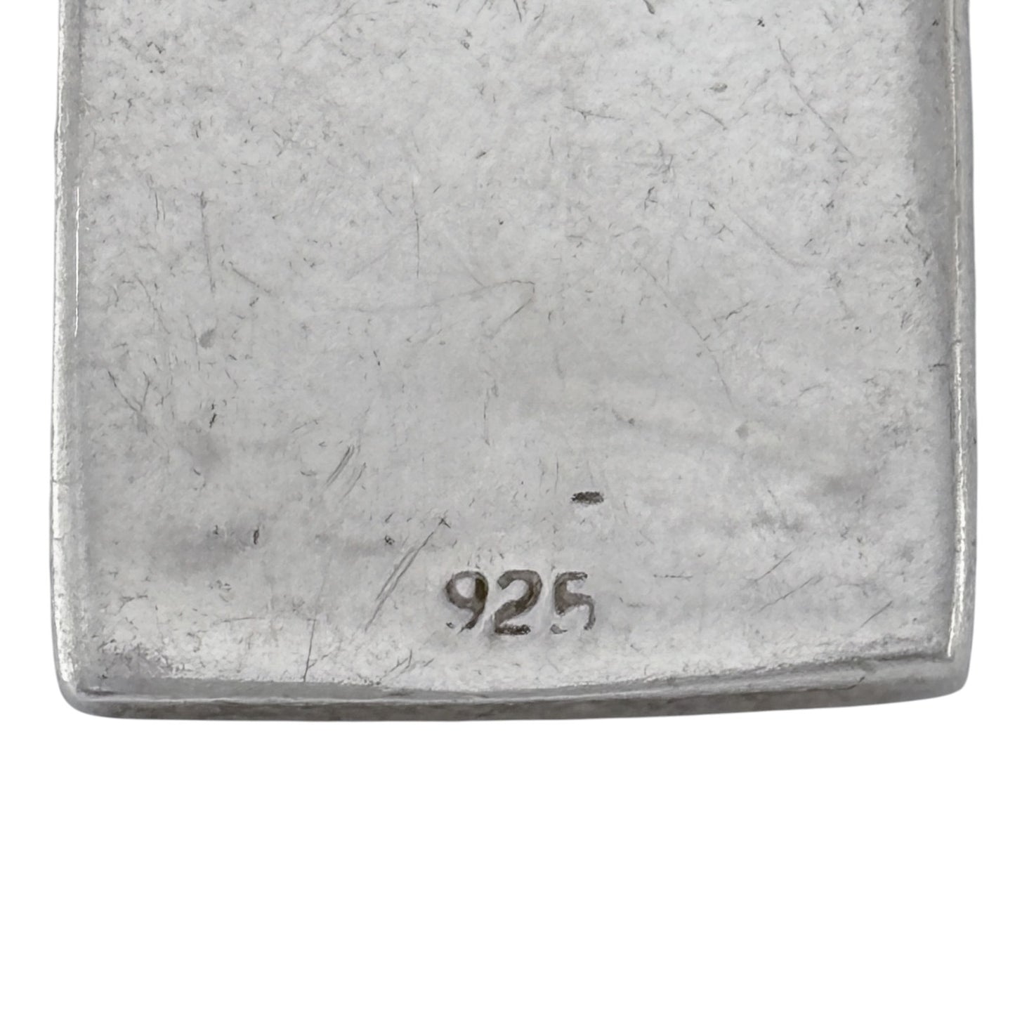 Vintage Sterling Silver 925 Mother of Pearl Rectangle Pendant