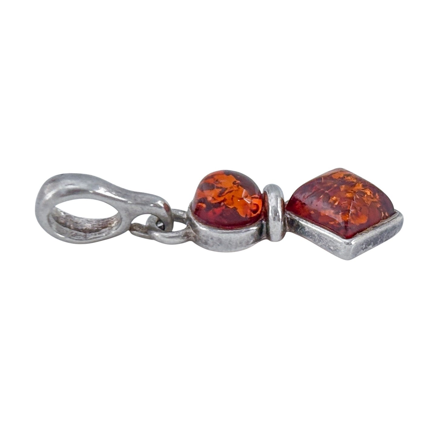 Vintage Sterling Silver 925 Amber Pendant