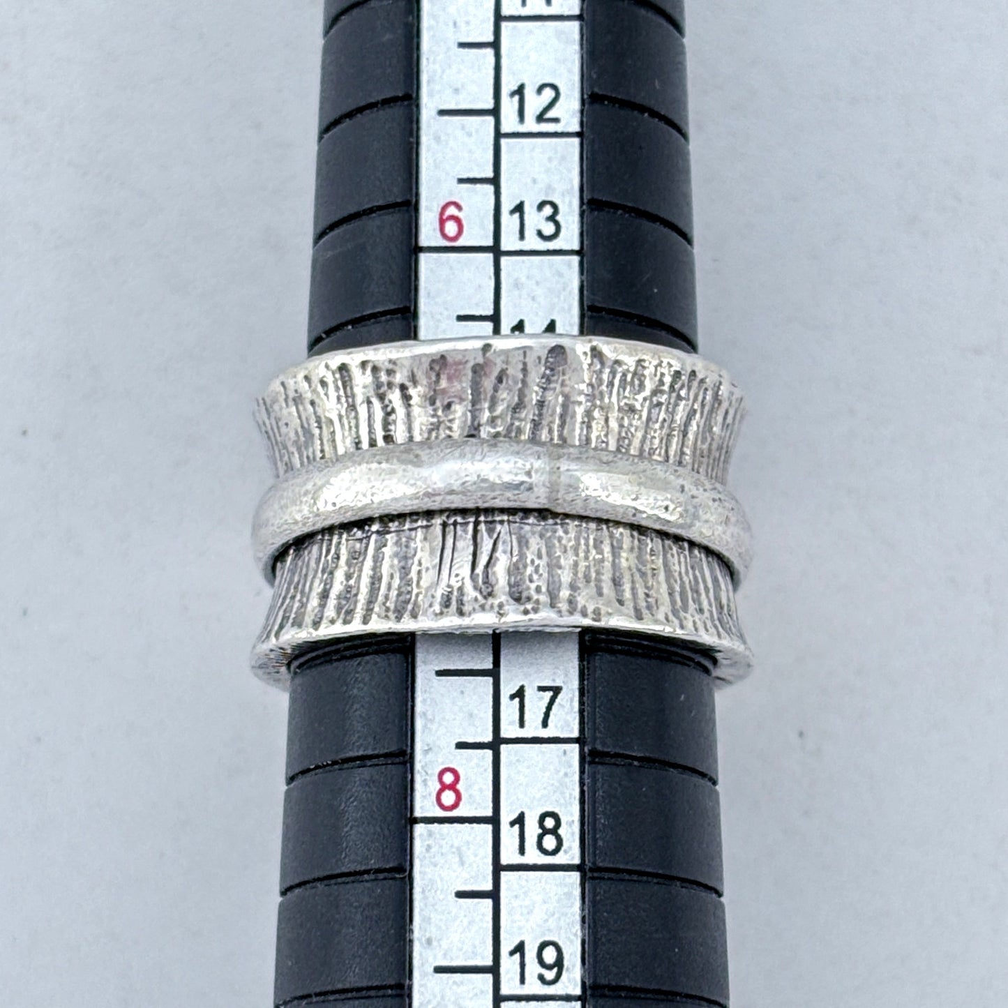 Vintage Sterling Silver 925 Spinner Fidget Ring Size 7