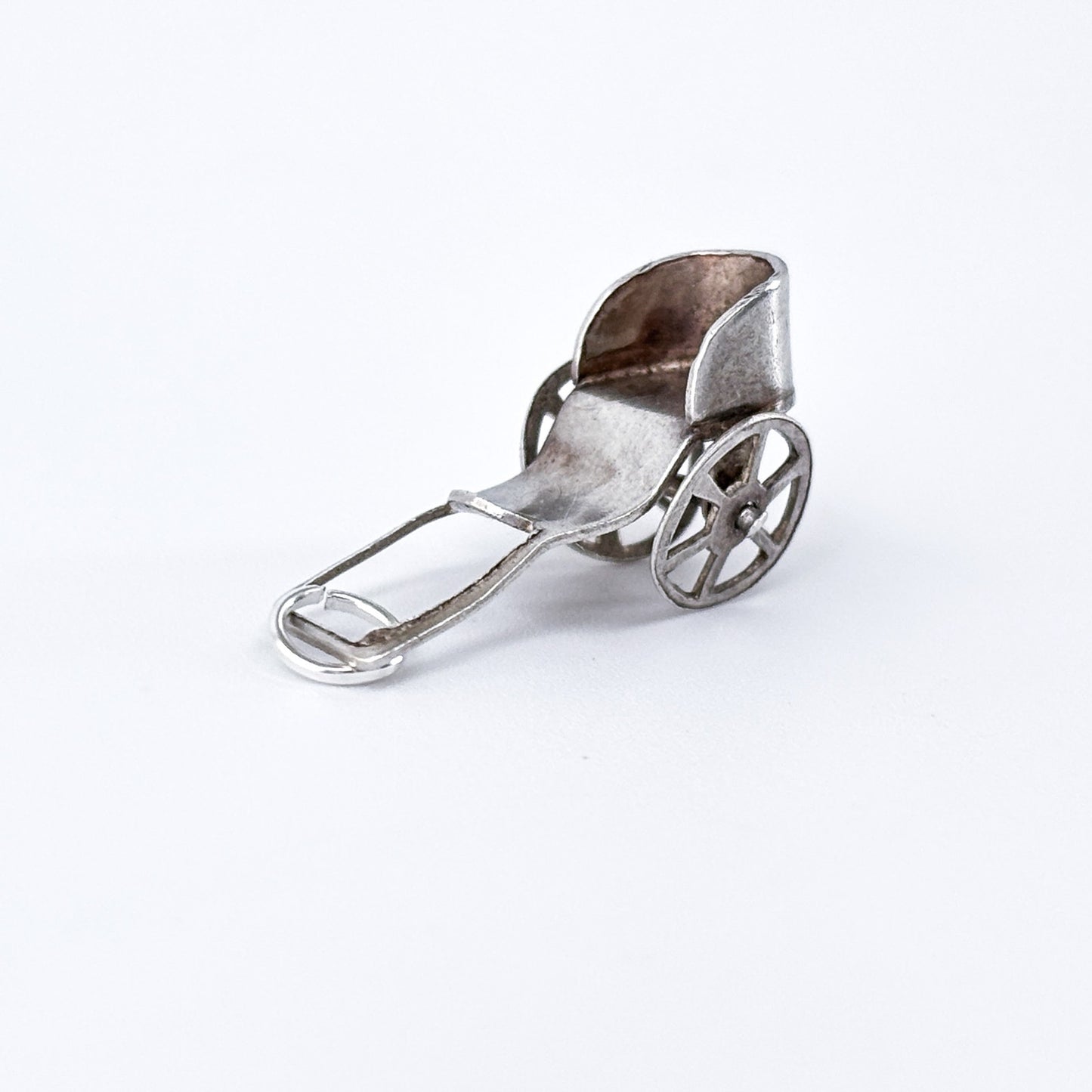 Vintage Mexico Sterling Silver 925 Rickshaw Charm Pendant