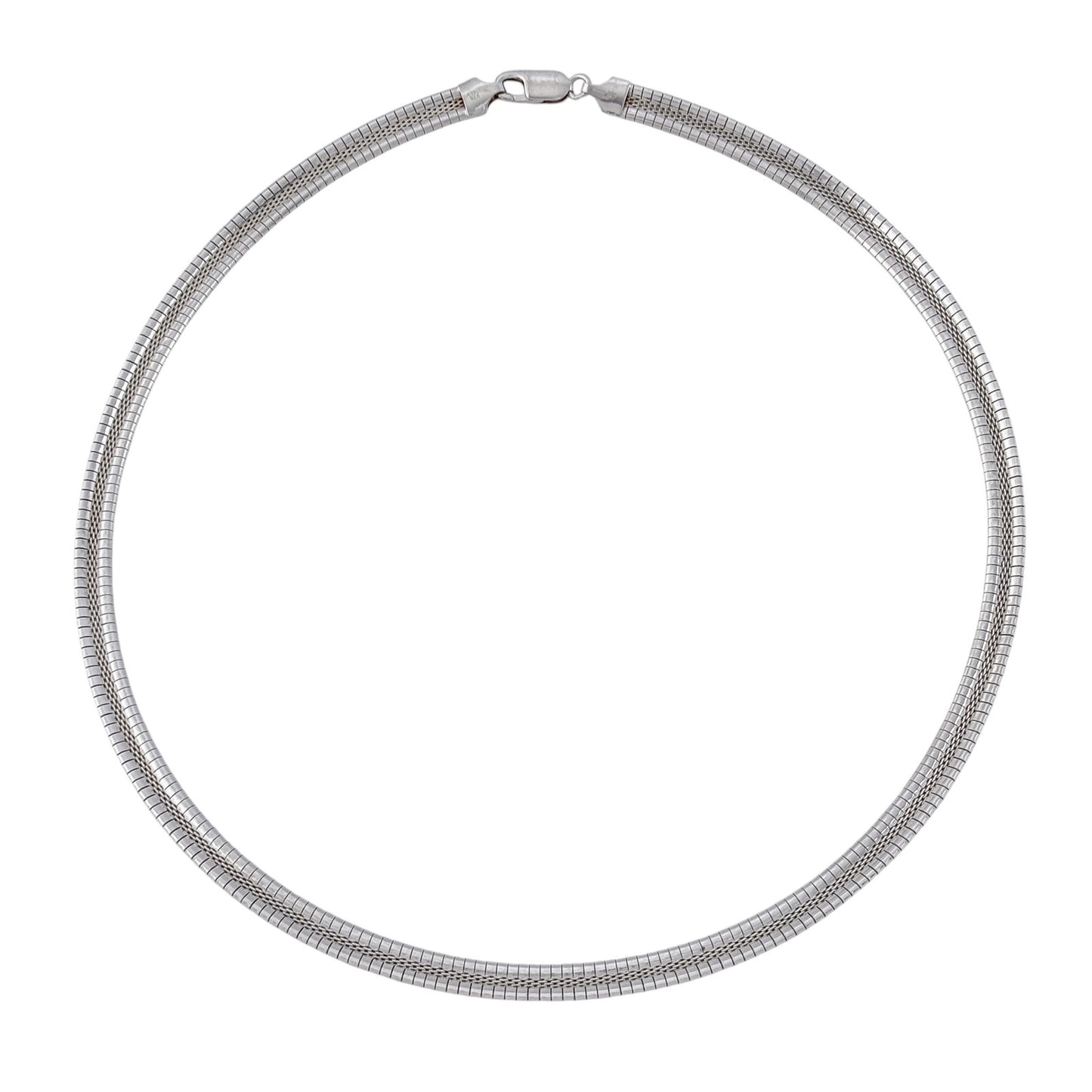Vintage Italian Sterling Silver 925 Omega Necklace 18"
