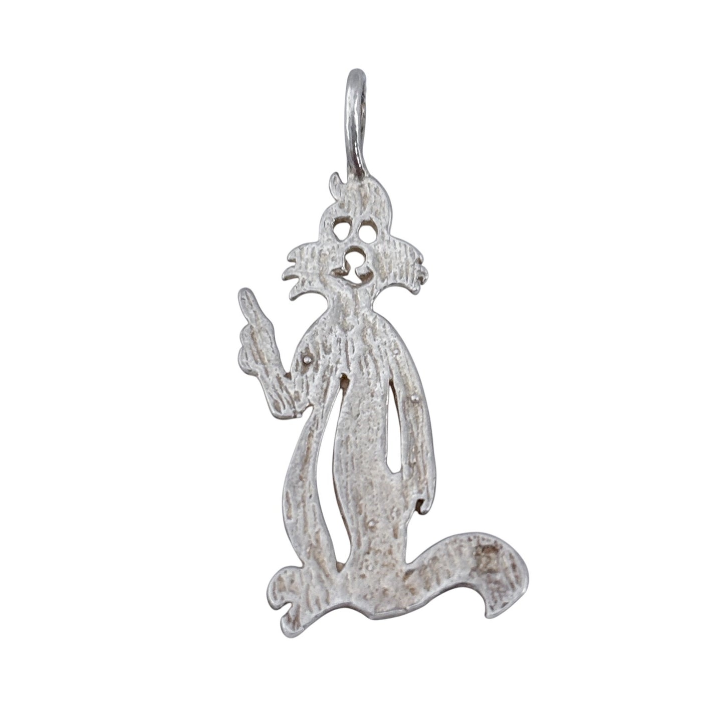 Vintage Sterling Silver 925 Sylvester The Cat Cut-Out Charm